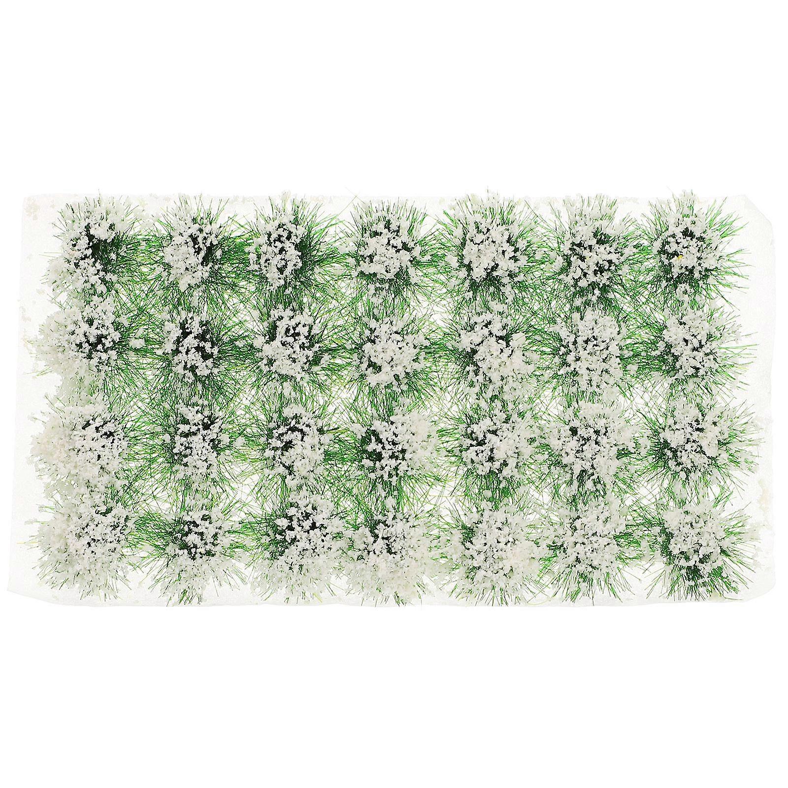 Schachtel Dekorative Mikrolandschaft Kunststoffblumenverzierung Mini-hausornament-1.5x1cm-white