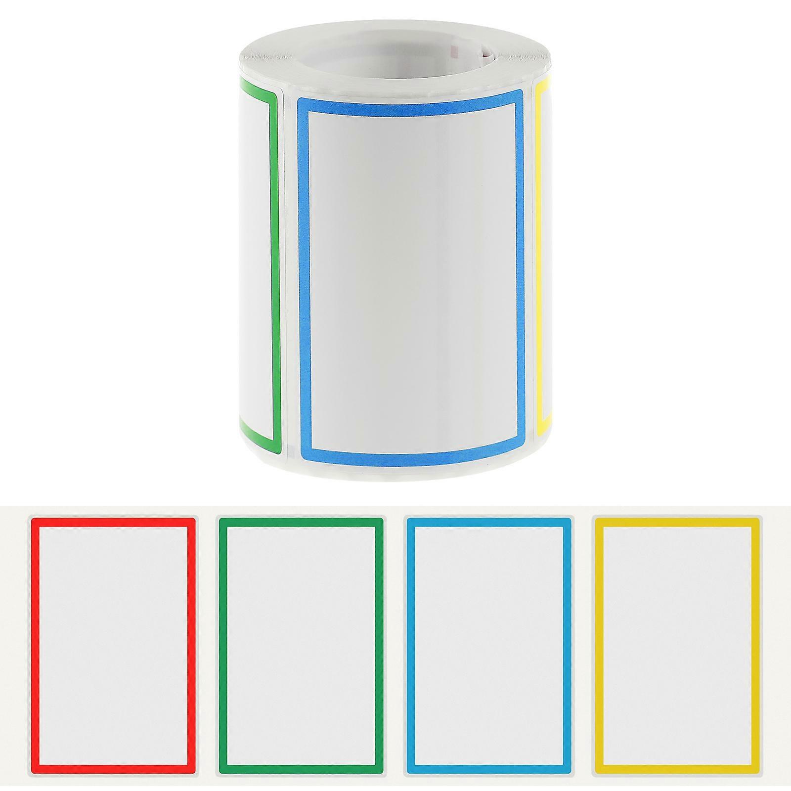 300 Stück Bunte Namensschilder Mit Rand, Blanko-etiketten, Selbstklebende Etiketten, Schulbedarf-8.80x5.80x0.10cm