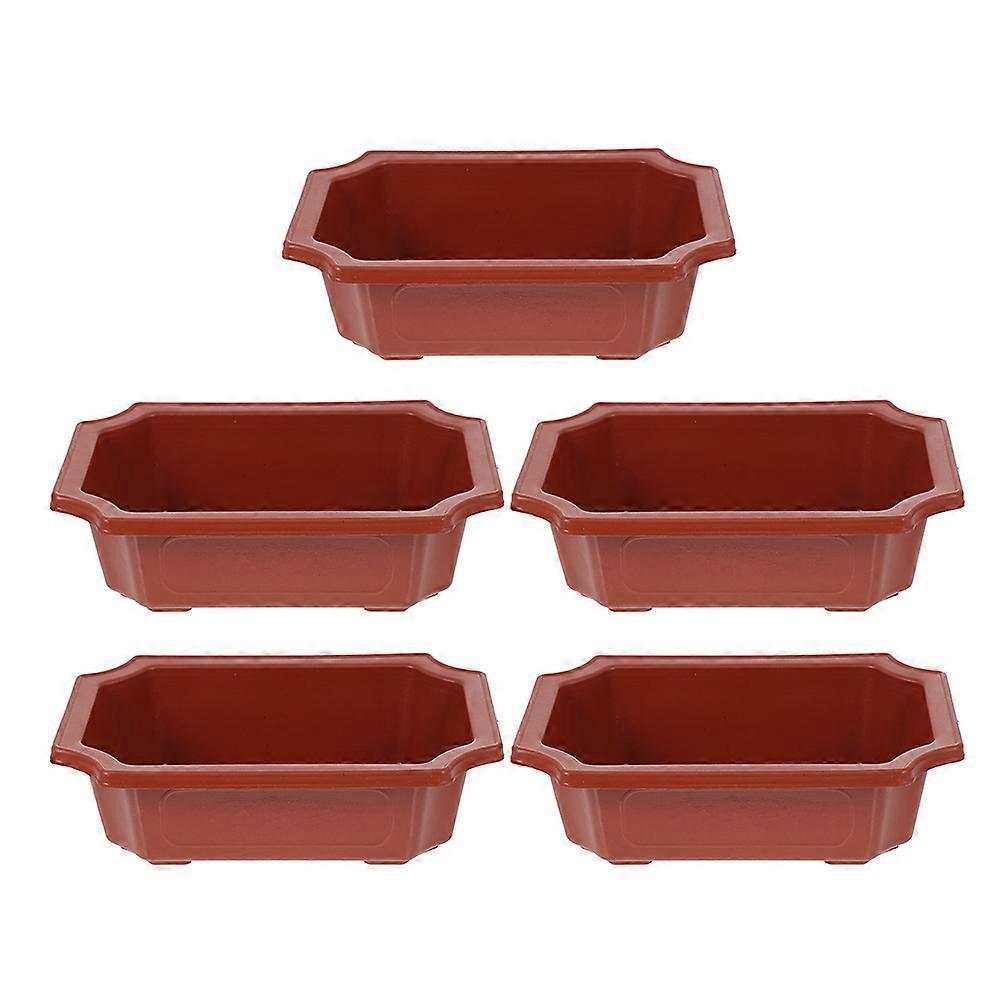 Stück Kunststoff-pflanzgefäße, Blumentöpfe, Gartentöpfe Mit Abflusslöchern-18.5x14cm-dark Red