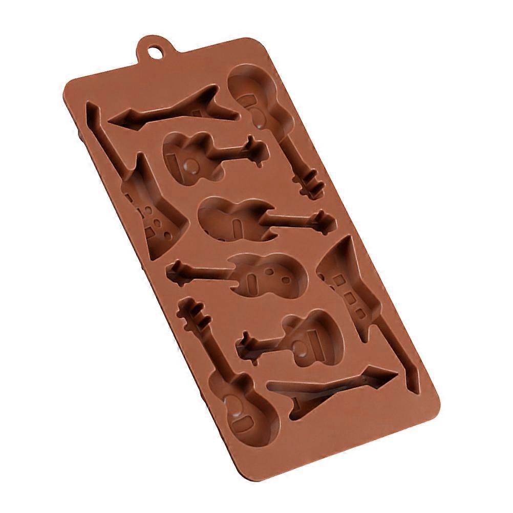 Silikonform Mit 10 Mulden Für Kuchen, Brot, Schokolade, Fondant, Gelee, Süßigkeiten, Backformen (kaffee)-22.00x11.00x1.30cm-coffee