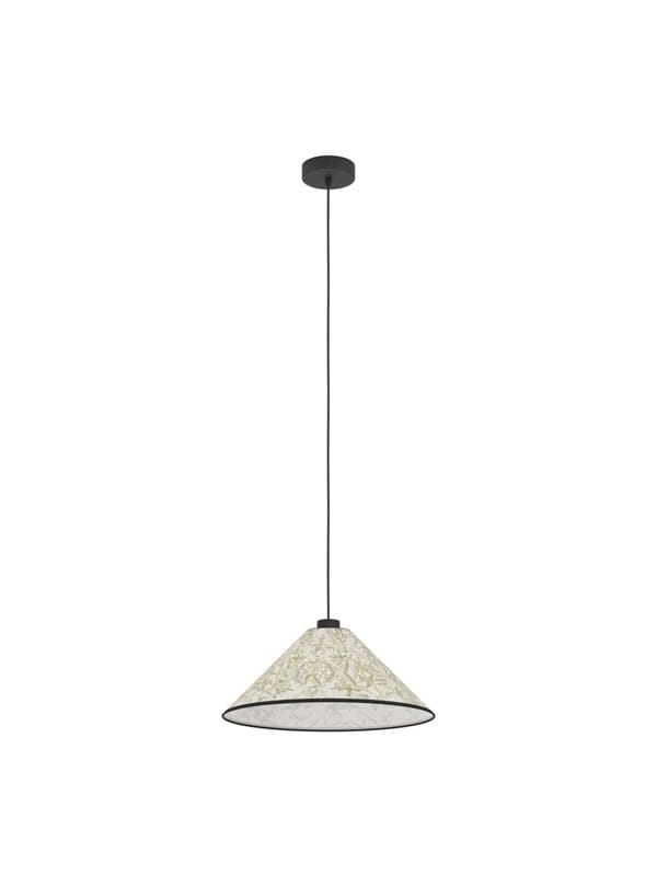 EGLO OXPARK PENDELLEUCHTE Ø420 E27 BAMBUS BLATTLEUCHTE