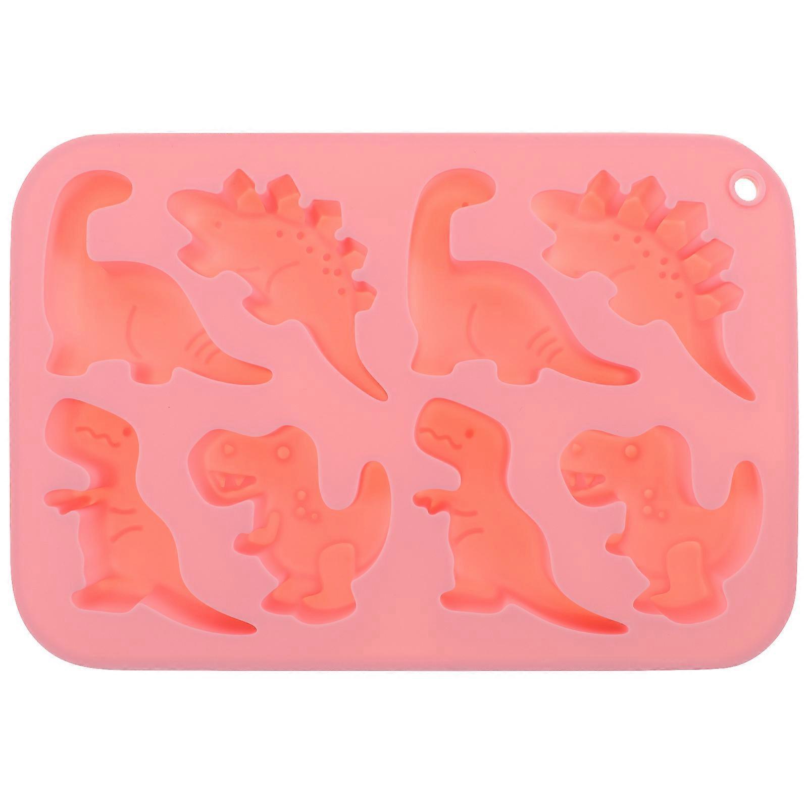 Dinosaurier-silikonform, Backform, Diy-backwerkzeug Für Schokoladenkuchen Und Desserts-18.80x12.50x2.30cm-pink