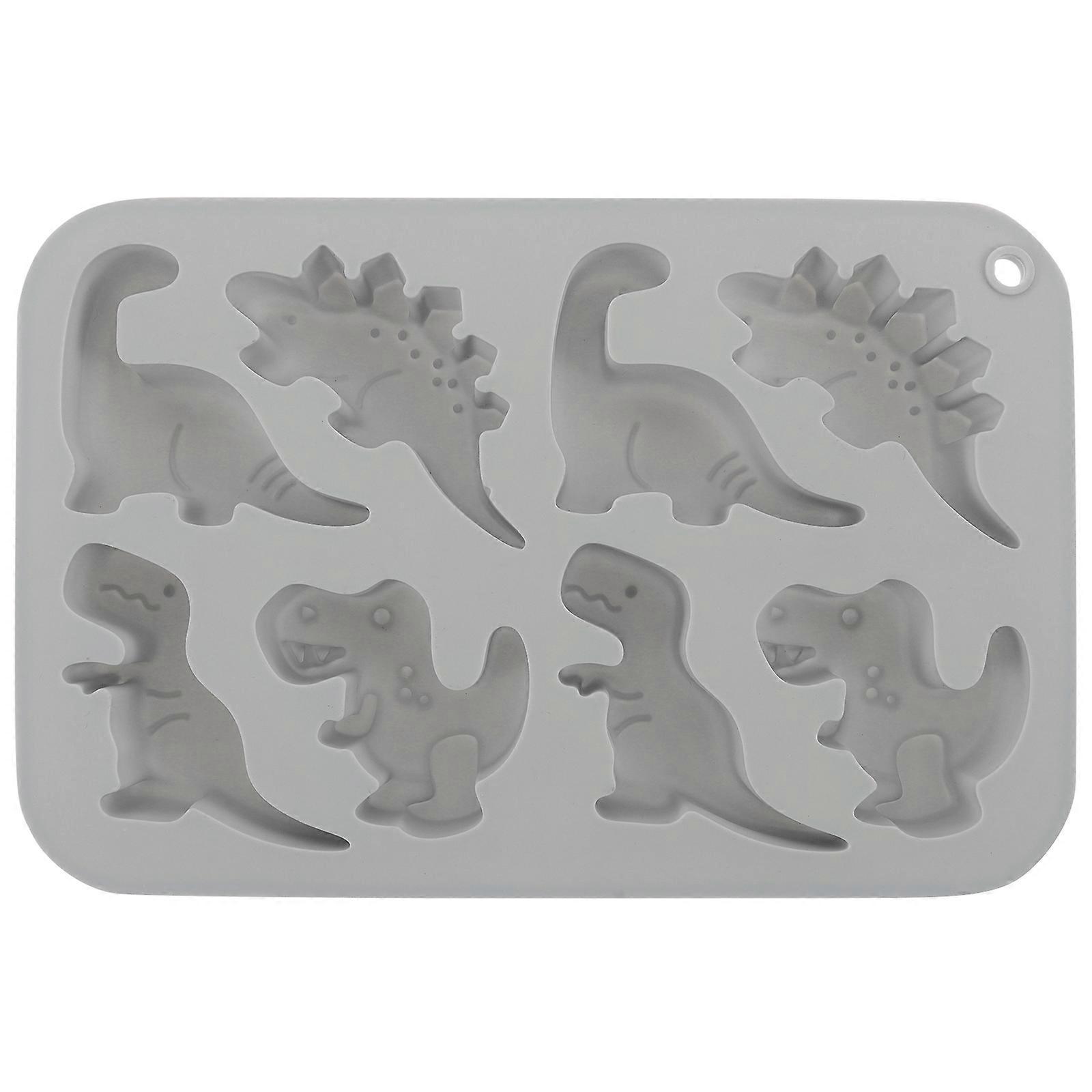Dinosaurier-silikonform, Backform, Diy-backwerkzeug Für Schokoladenkuchen Und Desserts-18.80x12.50x2.30cm-grey