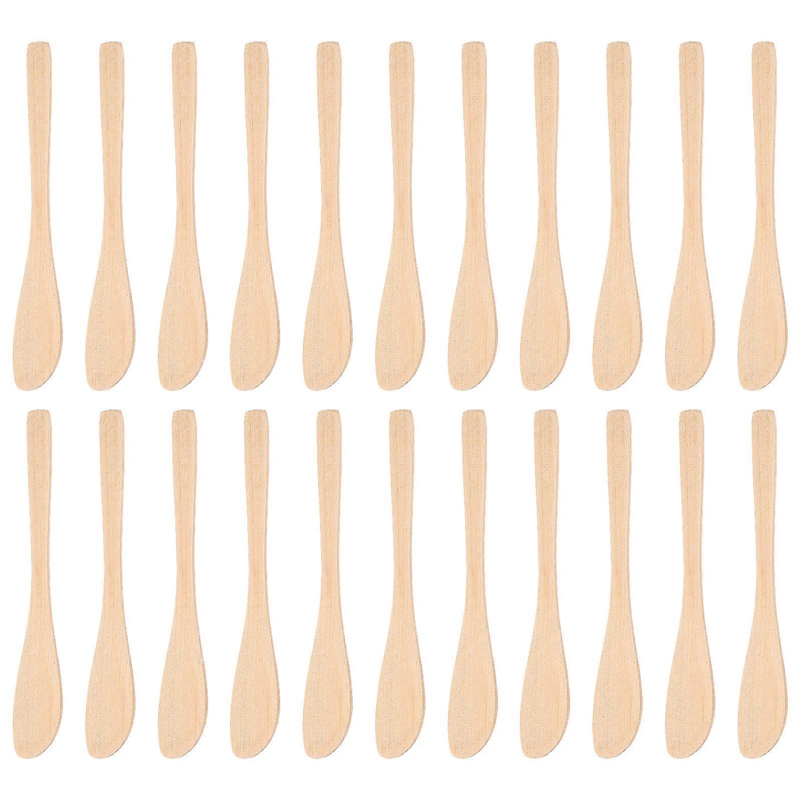 20 Stück Käsestreicher, Holzlöffel Zum Füllen Von Teigtaschen Und Wontons, Butterstreicher, Küchenutensilien-16.50x2.70x0.30cm
