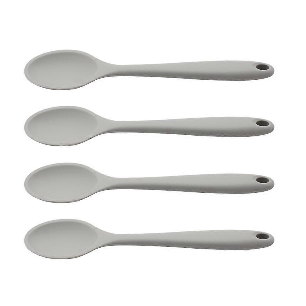 4-teiliges Set Küchen-silikonlöffel, Speiselöffel, Suppenlöffel, Antihaft-rührlöffel-20.5x4cm-grey