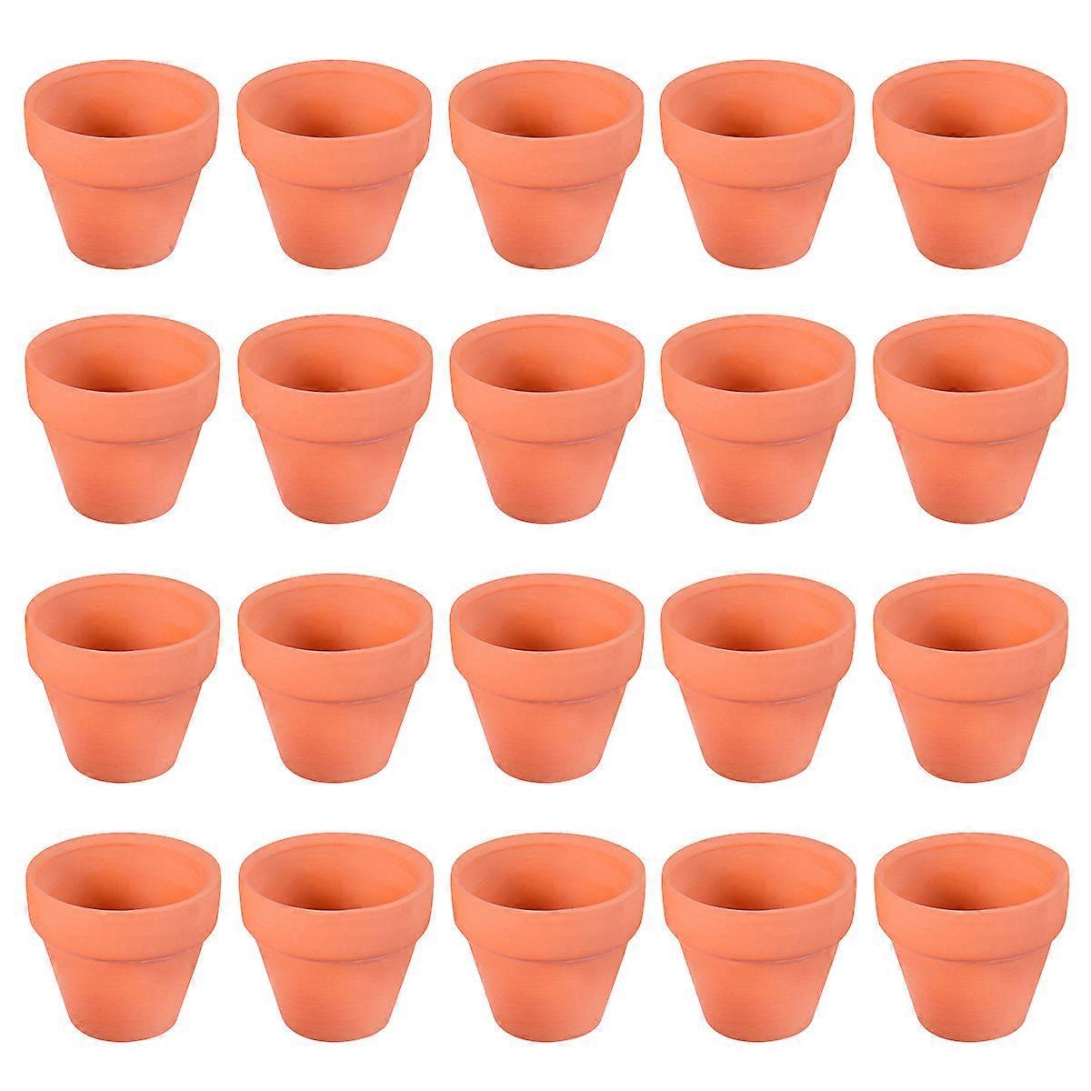 Bestonzon 20 Stück Kleine Mini-terrakotta-töpfe, Ton-keramik-pflanzgefäße, Kaktus-blumentöpfe, Sukkulenten-anzuchttöpfe, Ideal Für Pflanzen, Bastelarbeiten, Hochzeitsgeschenke