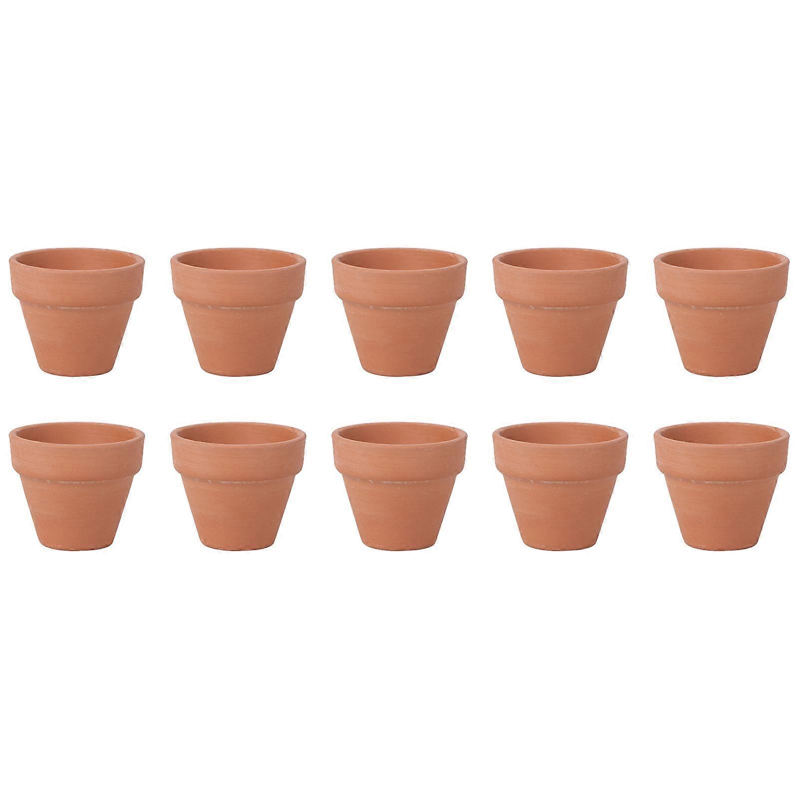 10 Stück 4,5 X 4 Cm Kleine Mini-terrakotta-töpfe Aus Tonkeramik, Pflanzgefäße Für Kakteen, Blumentöpfe, Sukkulenten-anzuchttöpfe, Ideal Für Pflanzen, Bastelarbeiten Und Als Gastgeschenk Für Hochzeiten