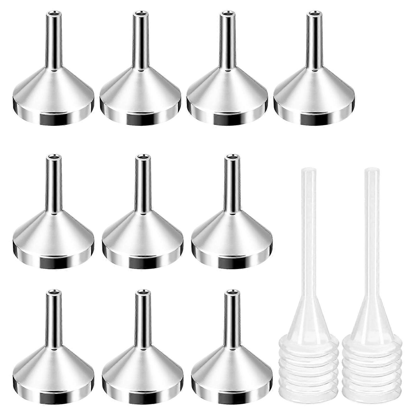 10 Mini-trichter, Zubehör Für Wissenschaftliche Labore Mit 2 Pipetten-6.50x1.50x1.50cm-silver