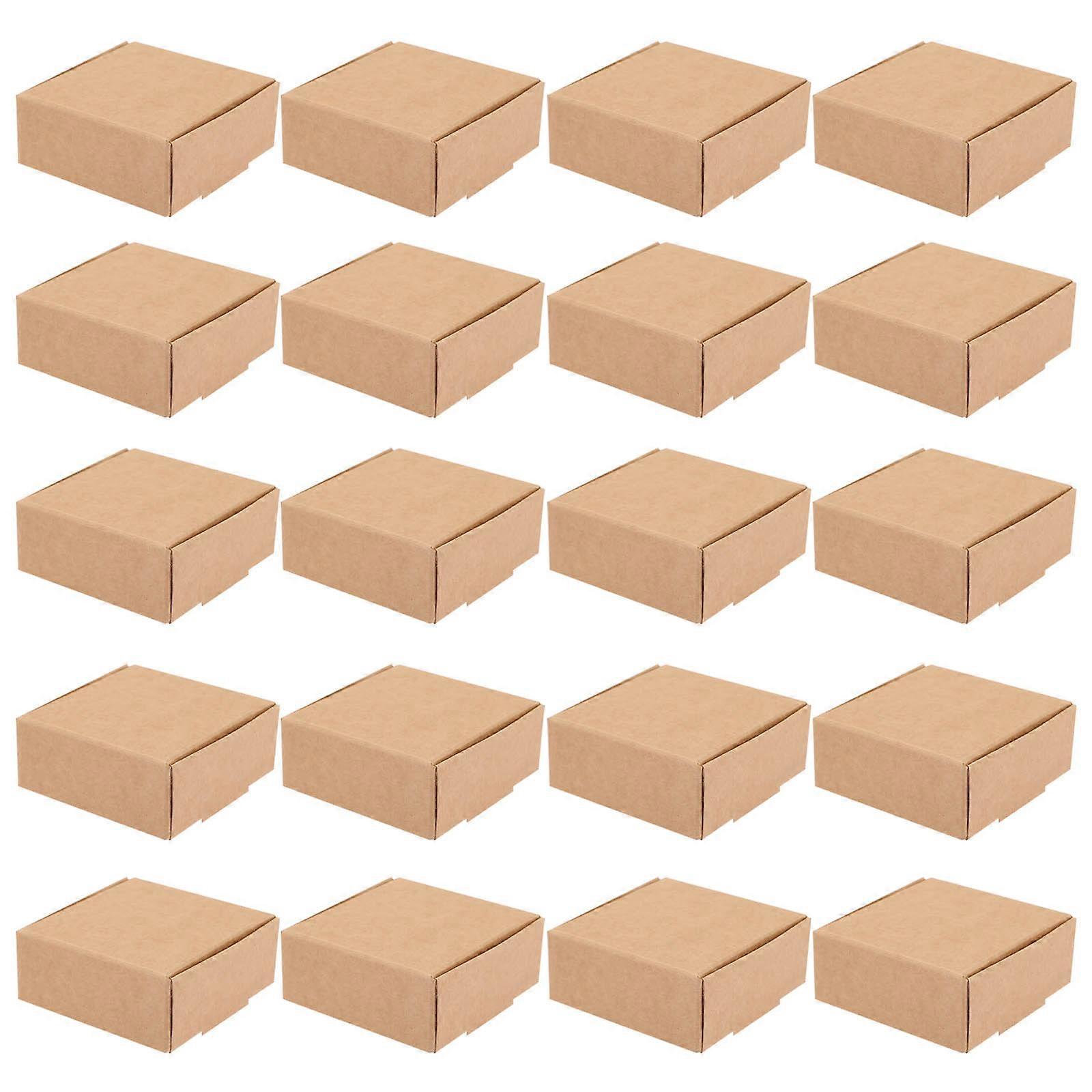 20 Stück Kleine Versandkartons Aus Kraftpapier Für Seife, Süßigkeiten Und Leckereien-7.50x7.50x3.00cm-brown
