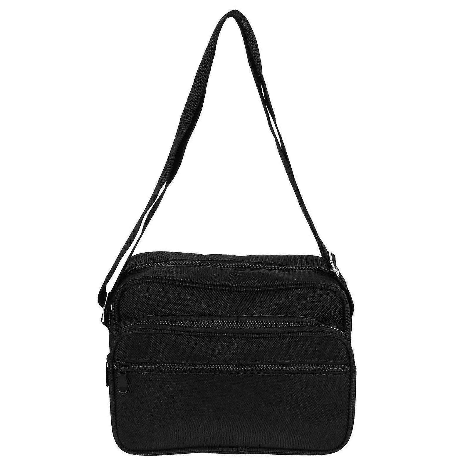 Werkzeugtasche Aus Canvas, Werkzeug-umhängetasche, Werkzeugaufbewahrungstasche, Organizer, Werkzeugtragetasche-25.00x22.50x3.50cm-black