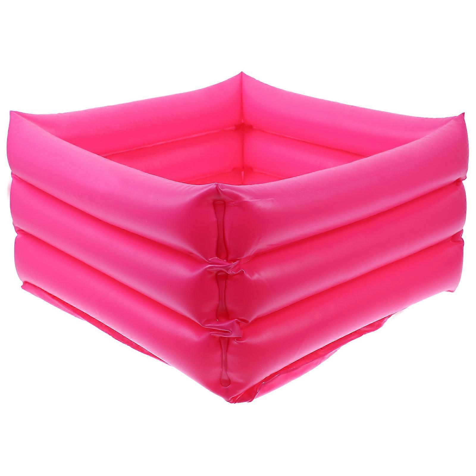 Aufblasbarer Fußreinigungsbehälter, Tragbares Waschbecken, Pvc-becken Für Patienten, Familien Und Reisen (verschiedene Ausführungen)-31.00x31.00x15.00cm-pink