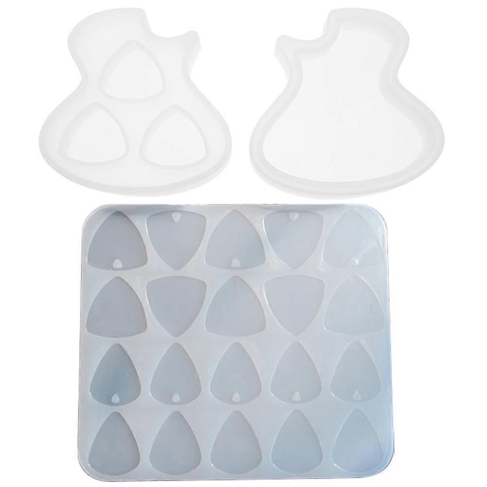 Set Silikonform Für Gitarrenplektren Zum Selbermachen – Plektrumbox-form-15x13cm-white