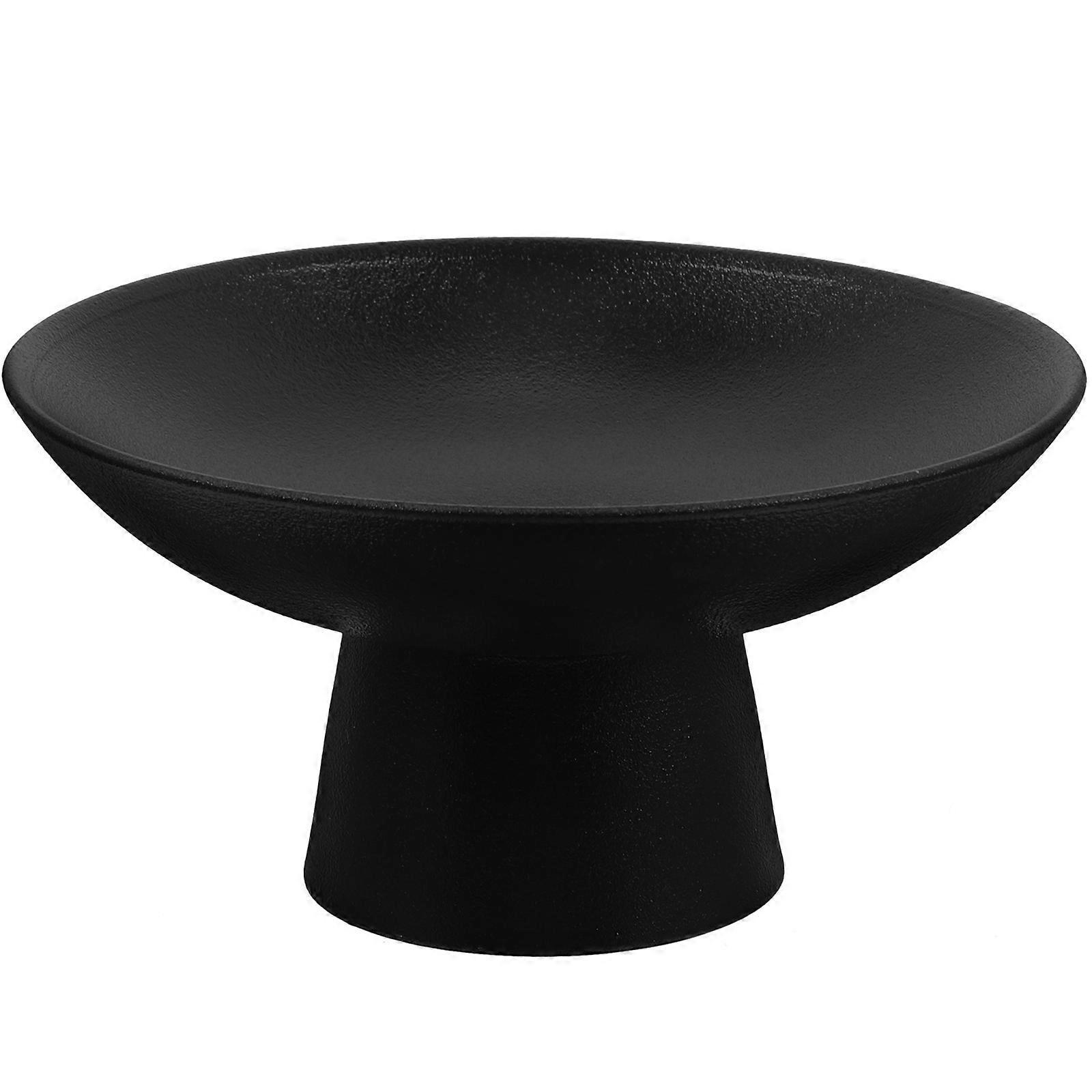 Obstschale Aus Keramik, Obstschale Auf Sockel, Dessert- Und Snack-servierständer Für Küchentheken, Bankett-15.00x15.00x7.50cm-black