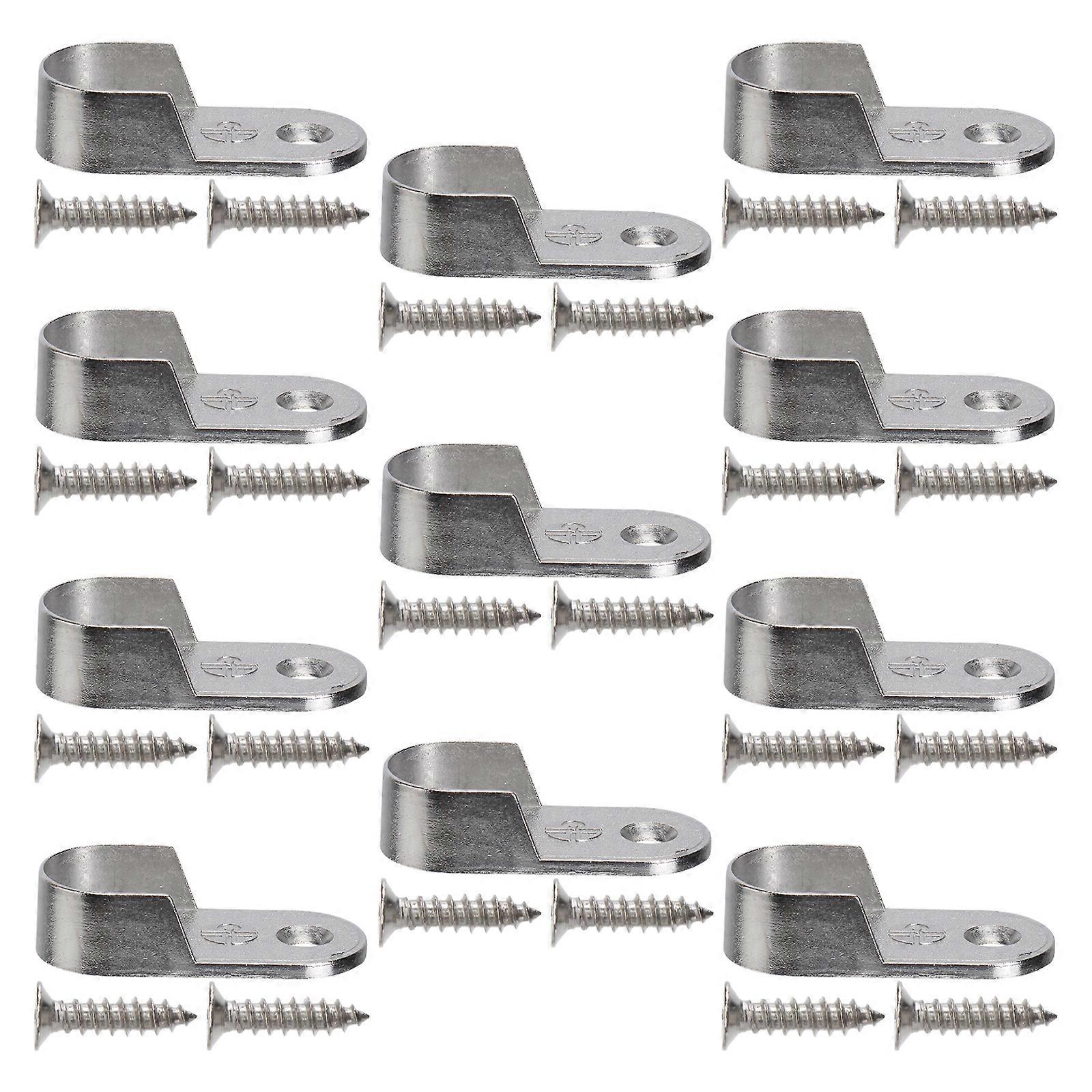 30 Stück Ovale Kleiderstangenendstücke, Möbelzubehör, Garderobenrohrhalterung, Kleiderstangenhalter (10 Stück Halterungen Und 20 Stück Schrauben)-30 Pcs