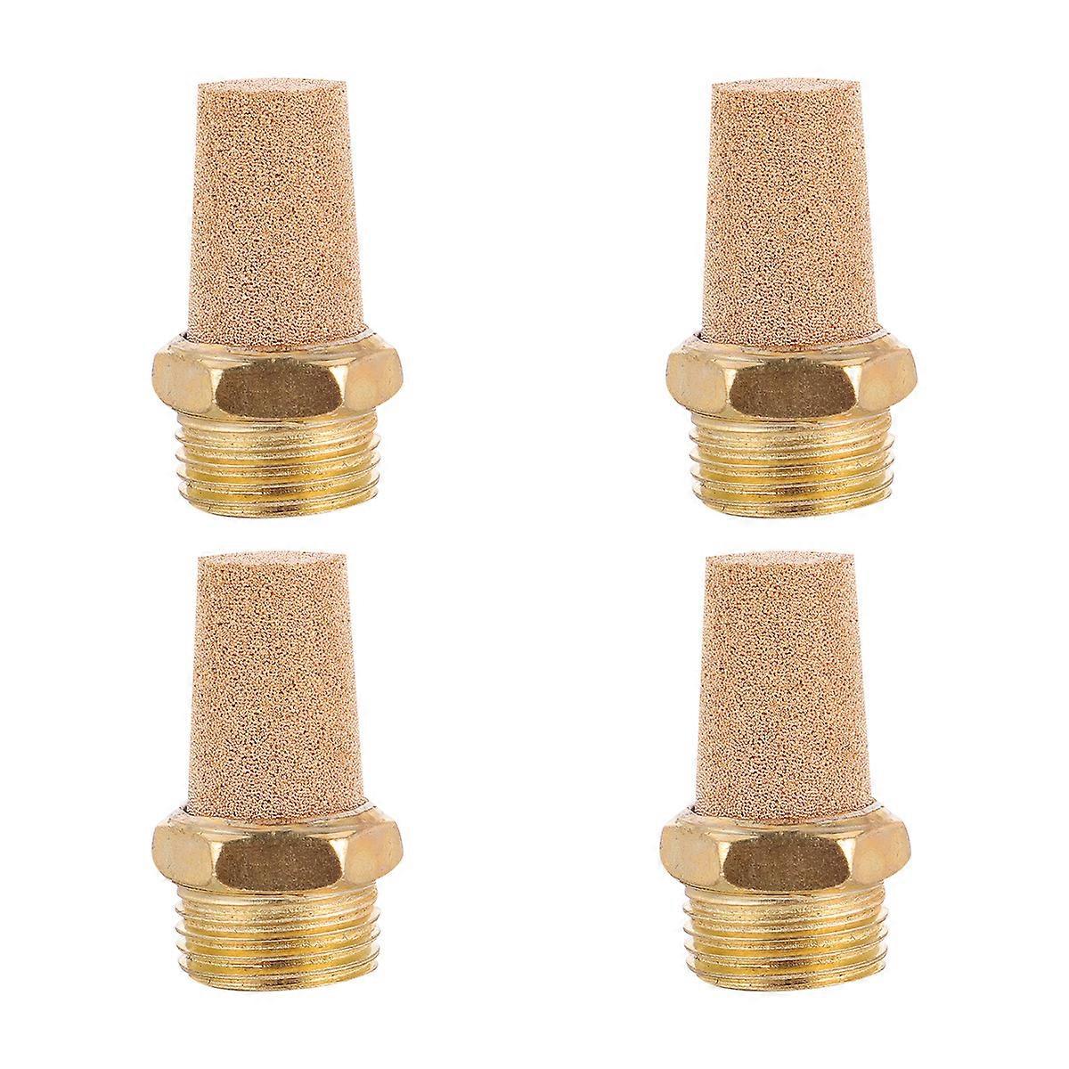 Stück Pneumatische Schalldämpfer G1/2 Außengewinde, Pneumatische Schalldämpfer, Auspuffschalldämpfer Aus Messing-4.30x2.00x1.00cm-golden