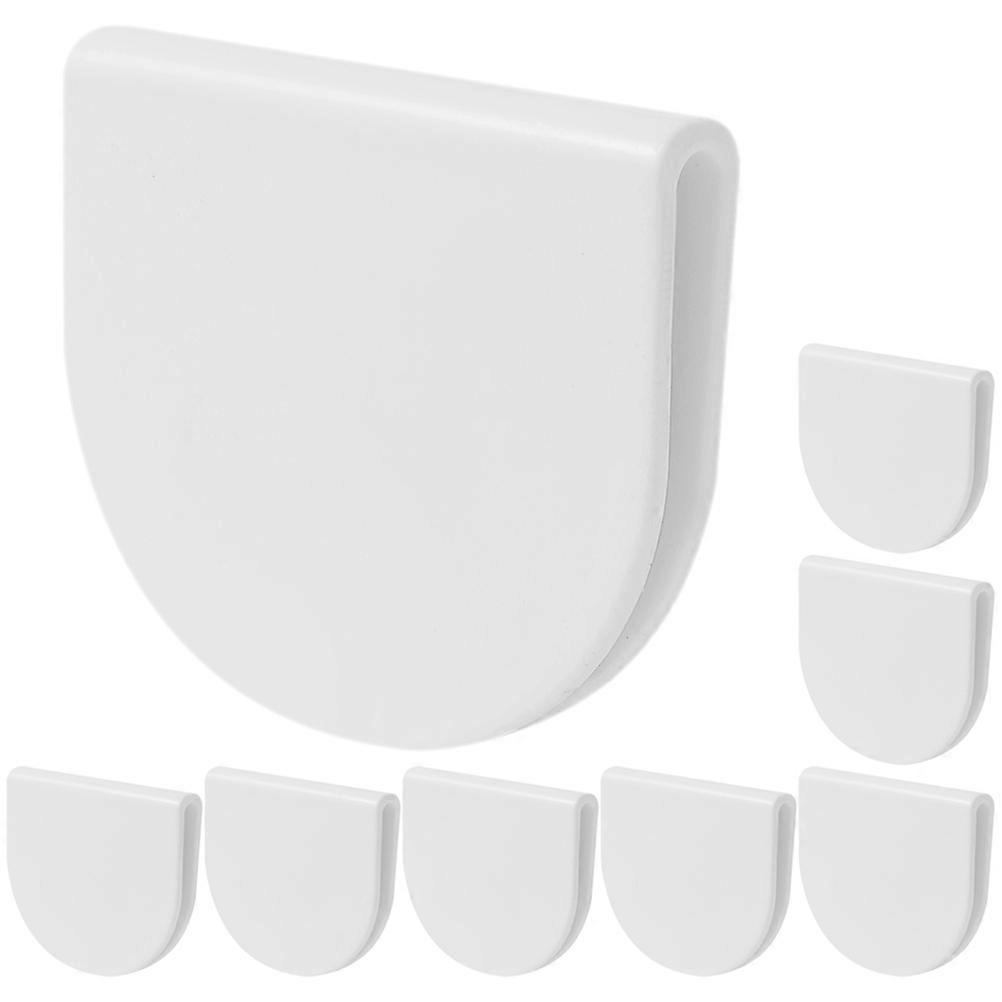 8 Stück Duschvorhangclips, Winddicht, Spritzwassergeschützt-5.00x4.50x0.70cm-white