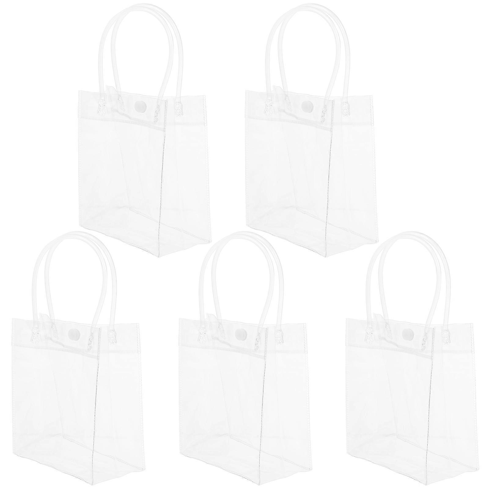 10 Stück Pvc-tragetaschen, Einfache Schultertaschen, Praktische Einkaufstaschen, Freizeitbeutel-24x12x6.5cm