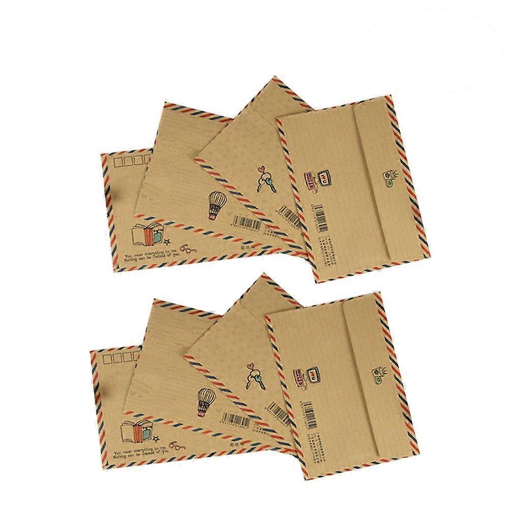 Stück Vintage Kraft Classic Briefumschläge, Luftpost B6 Mini-umschläge, Post, Fotos, Briefe, Geschenke, Aufbewahrung, Büro- Und Schulbedarf (zufälliges Design)