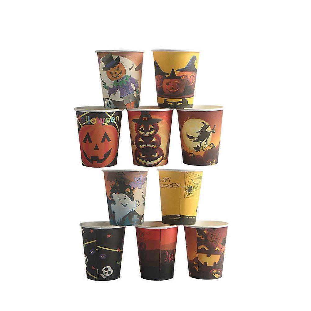 20 Stück Halloween-einwegbecher Aus Papier, Trinkbecher Für Halloween-feste, Partyzubehör, Zufällige Ausführung-m