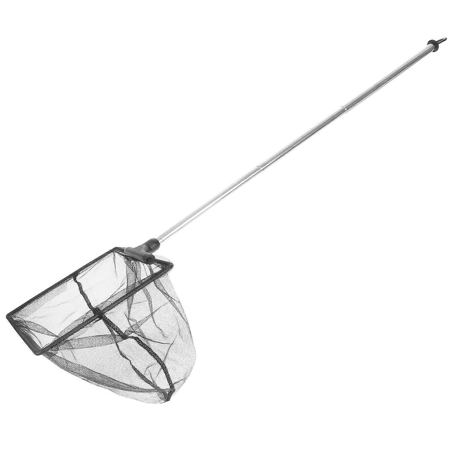 Netz Für Aquarien, Teiche Und Seen, Teleskop-feinmaschennetz Mit Ausziehbarem 33-60 Cm Langem Griff (12x15cm)-54.5x15x1cm-black