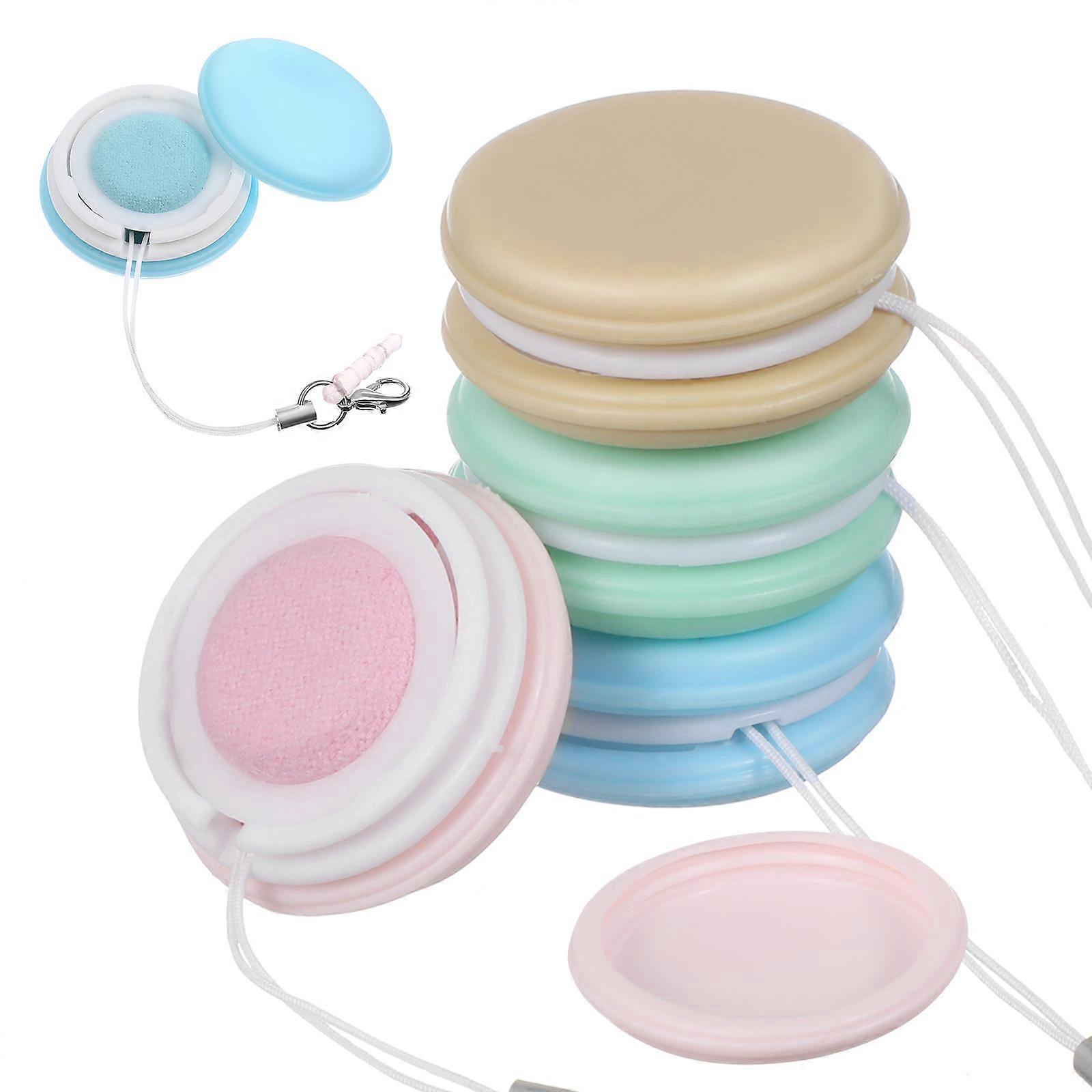 4er-set Smartphone-bildschirmreiniger, Handy-umhängebänder, Reinigungsbürsten Mit Macaron-design-3.50x3.50x1.60cm