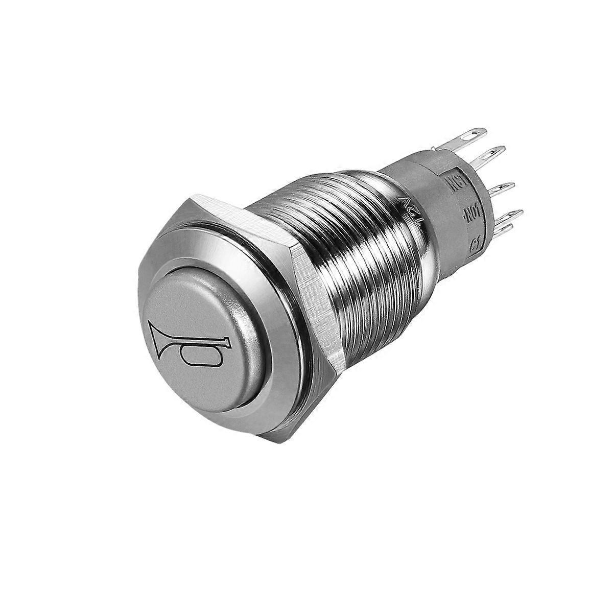 Winomo 12v 16mm Led-beleuchtung Ein-/ausschalter Reset-schalter Metall-momentan-druckknopf Hupenschalter Auto Boot Motorrad Diy-schalter