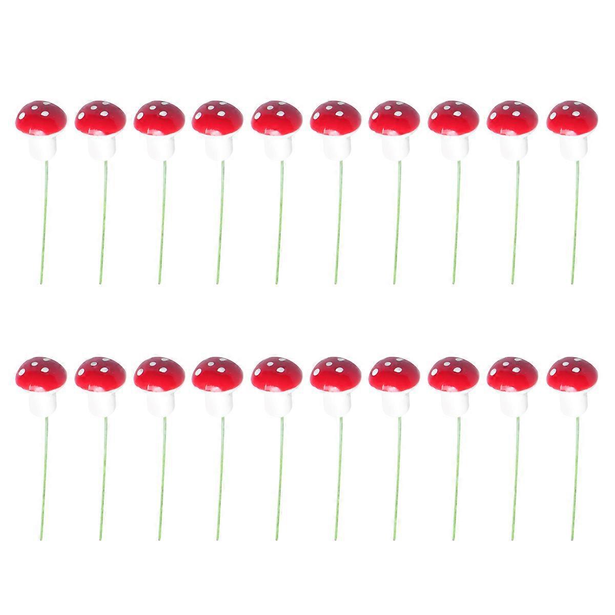 20 Stück Künstliche Pilze, Kreative Mikrolandschaftsdekoration, Miniatur-pflanzenpilz-bastelornamente Für Garten- Und Landschaftsbedarf-7.50x1.70x1.70cm