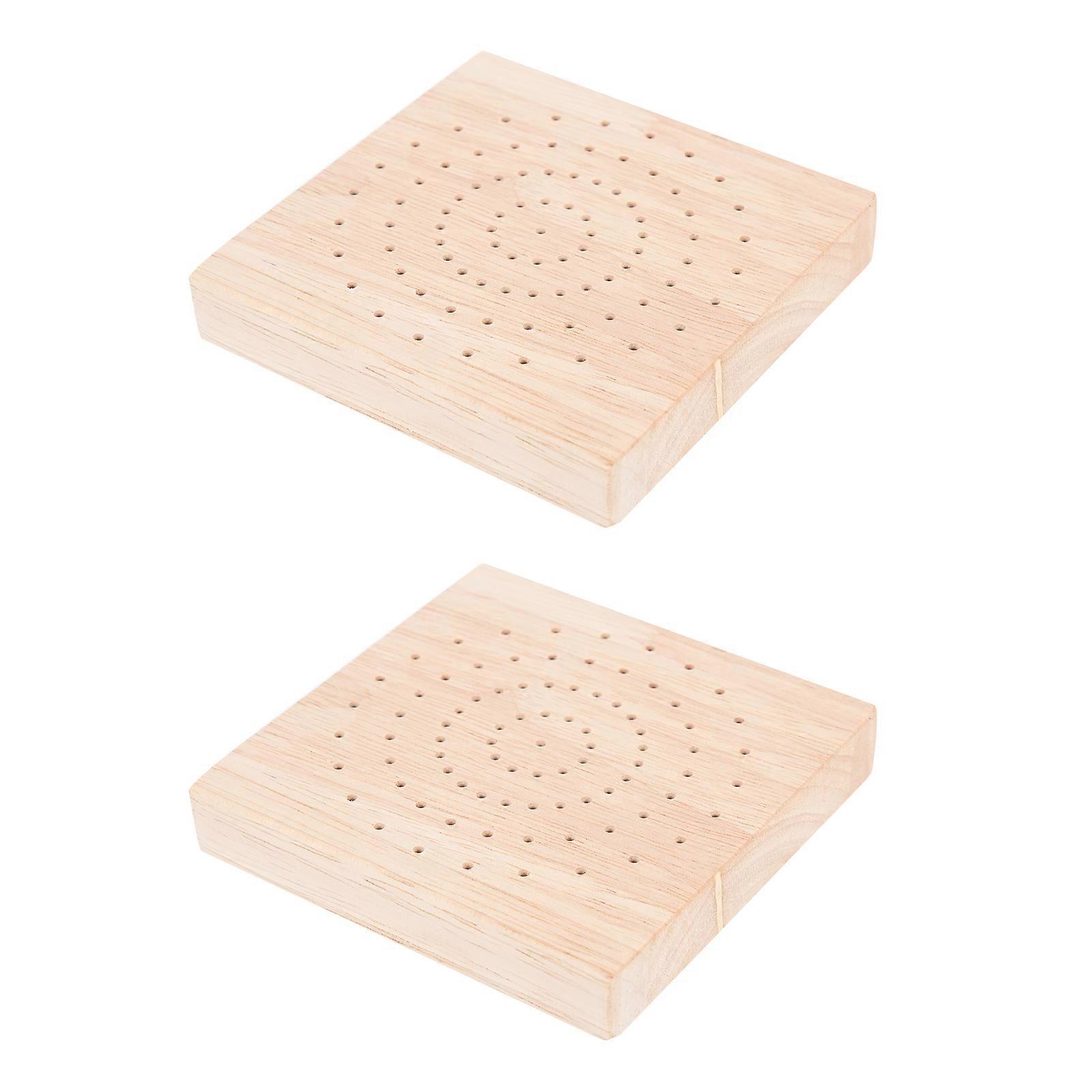 2 Stück Holz-lutscherständer, Lutscher-präsentationsständer, Snackhalter, Holz-präsentationsständer-10x10x1.8cm