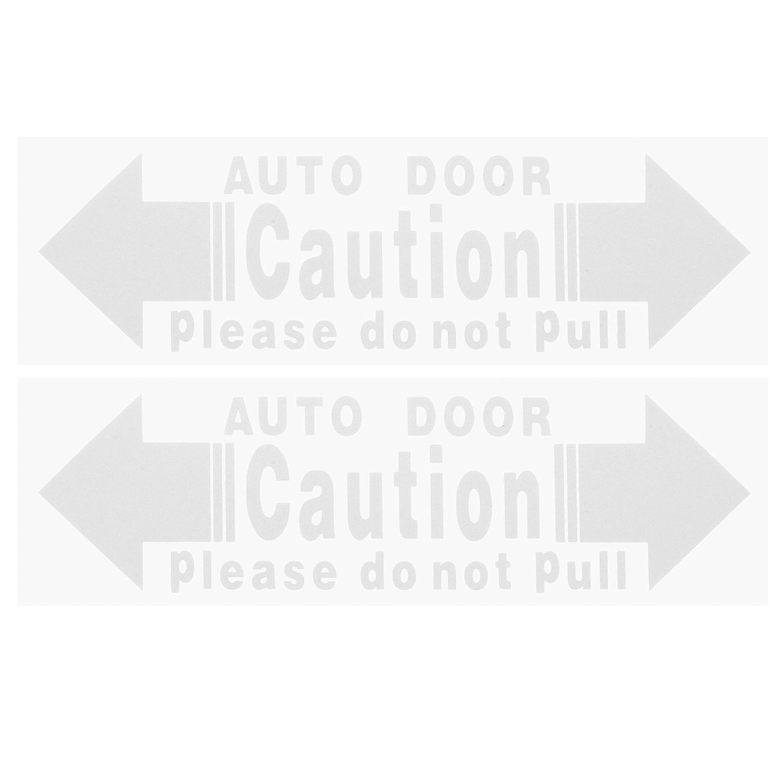 Stück Autotür-offen-aufkleber, Autotür-warnaufkleber, Aufkleber Für Automatische Türen-19.50x6.50x0.10cm-white