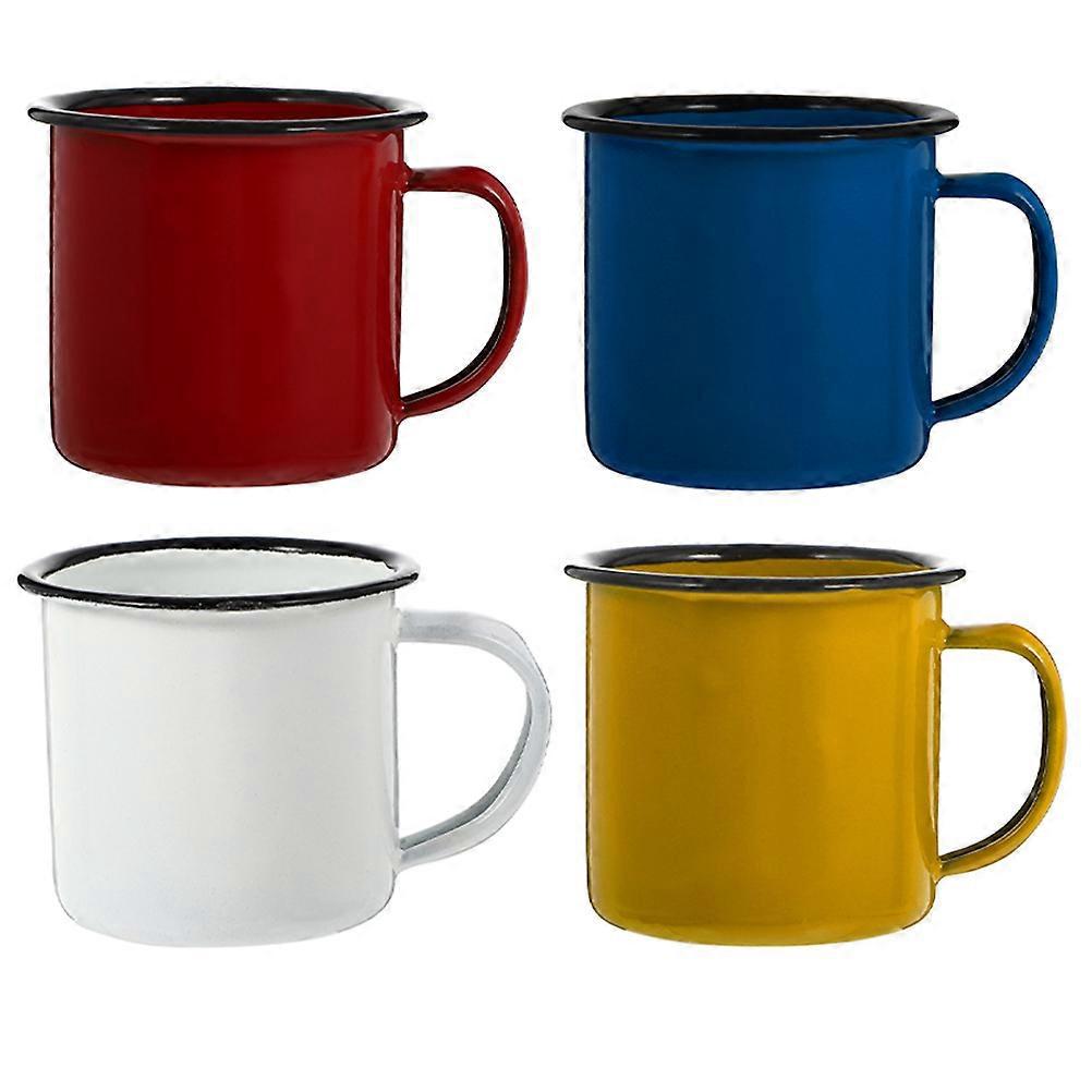 4er-set Emaillebecher, Vintage-campingbecher, Wasserbecher, Kaffeebecher Fürs Camping-8x6x6cm