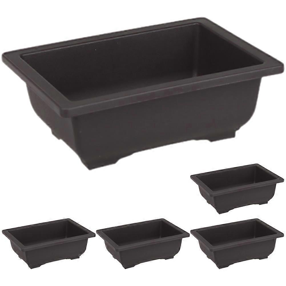 Rechteckige Bonsai-töpfe, Sukkulenten- Und Blumenpflanztöpfe, Kunststoff-blumentöpfe, Ohne Untersetzer-16.50x12.00x6.00cm