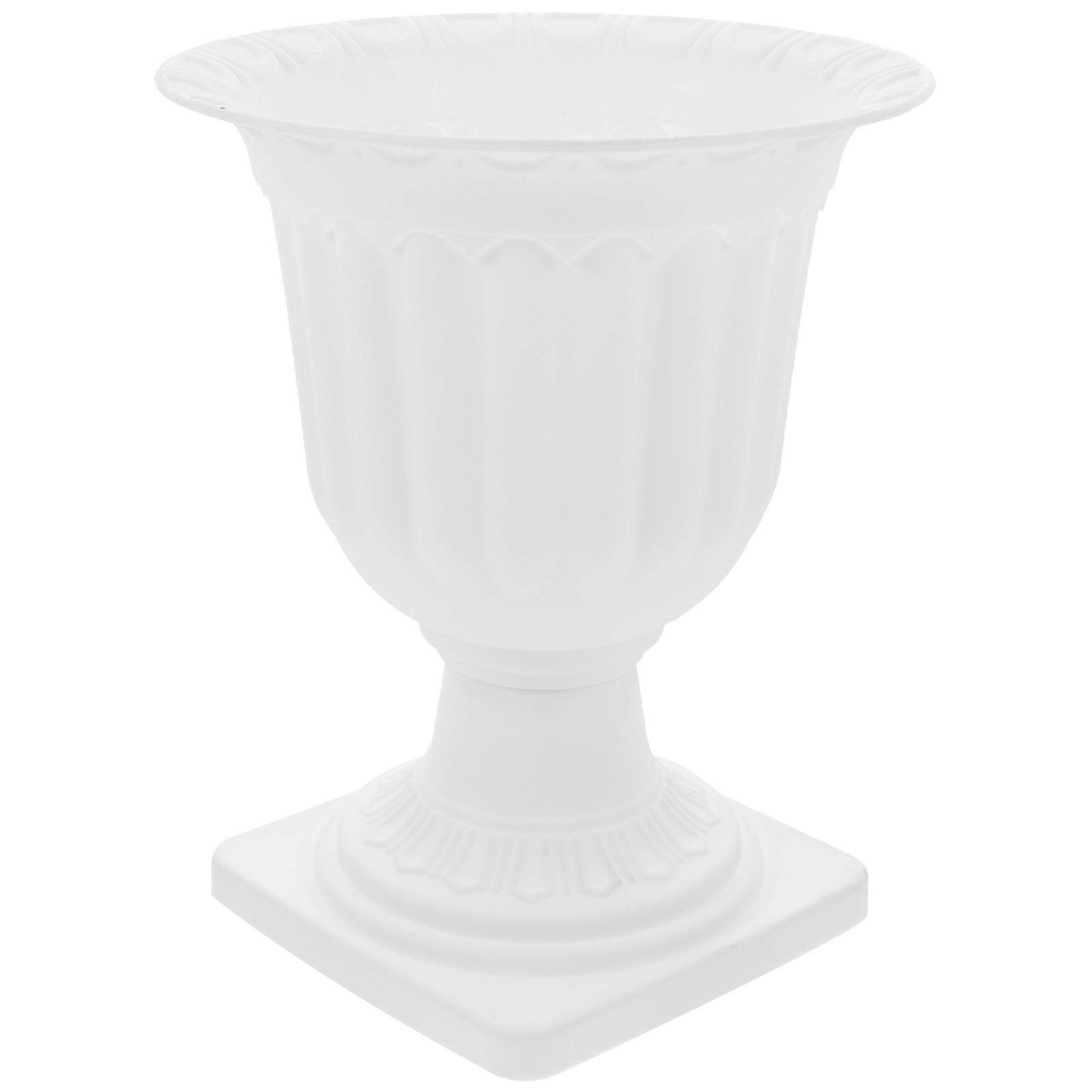 Abnehmbarer Pflanzkübel, Kunststoff-pflanzkübel, Garten-sukkulenten-behälter, Blumentopf Für Die Veranda-14x17cm-white
