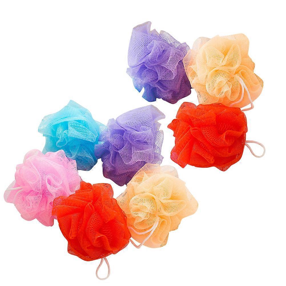 Stück Farbige Badekugeln Aus Netzgewebe, Duschbälle, Badeschaumnetze, Rückenschrubber Mit Aufhängeseil, Zufällige Farbe-m-colorful