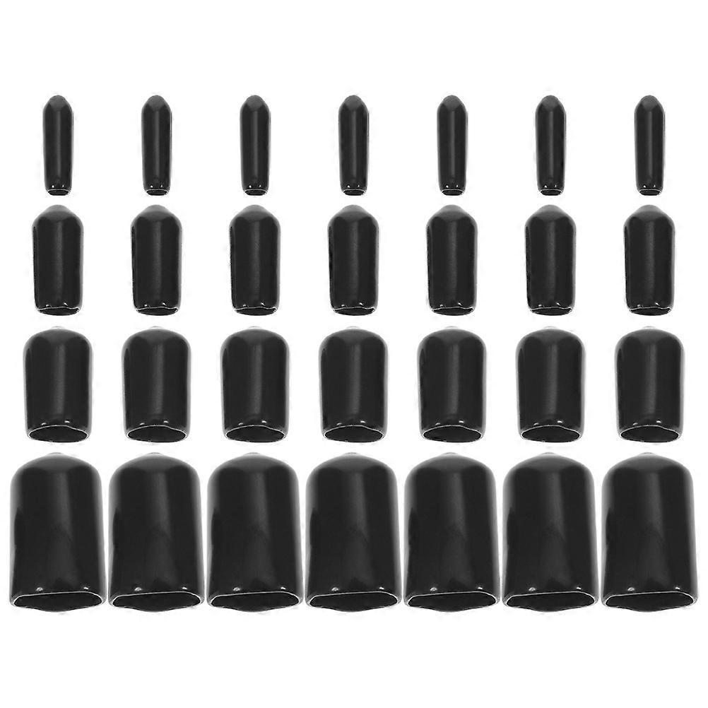 80 Stück Gummi-endkappen Für Flexible Schläuche, Ansaugkrümmer-vakuumanschlüsse, Schutzkappen-2.50x1.20x1.20cm-black