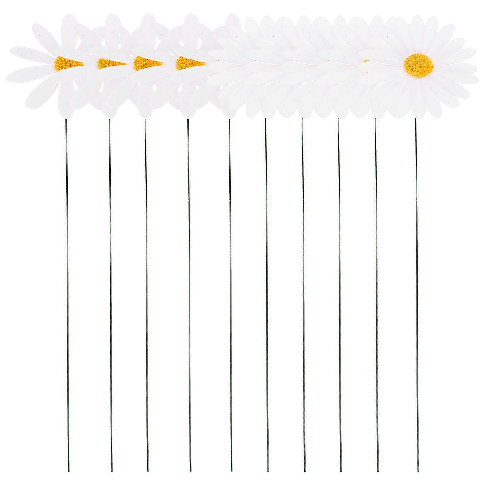 10 Stück Gänseblümchen-gartenstecker, Gänseblümchenstäbe, Gänseblümchen-gartendekoration-36.00x9.00x3.00cm