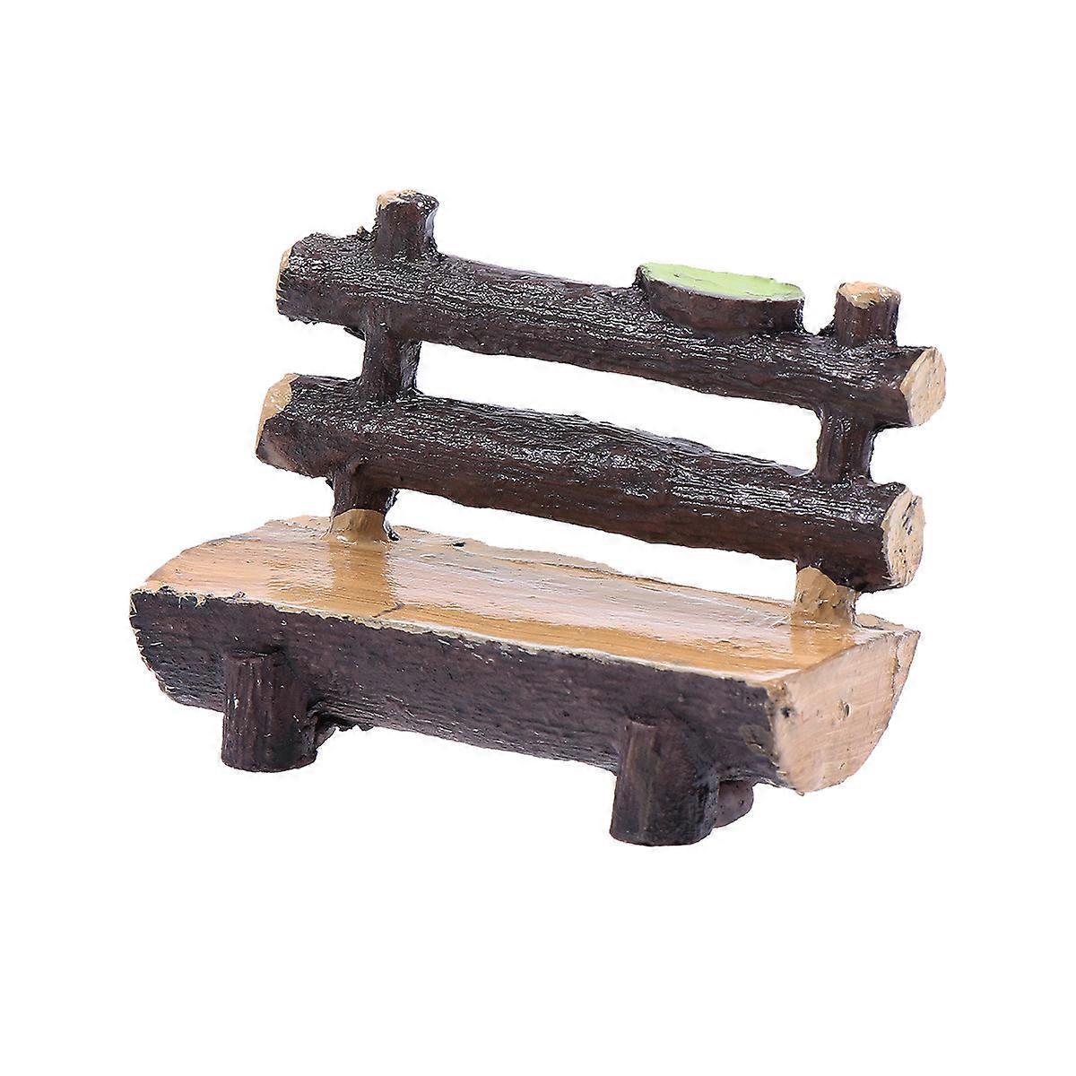 Stilvoller Hocker Aus Kunstharz, Miniatur-landschaftsdekoration, Cartoon-bankform, Pflanzenornamente Für Puppenhauszubehör-m
