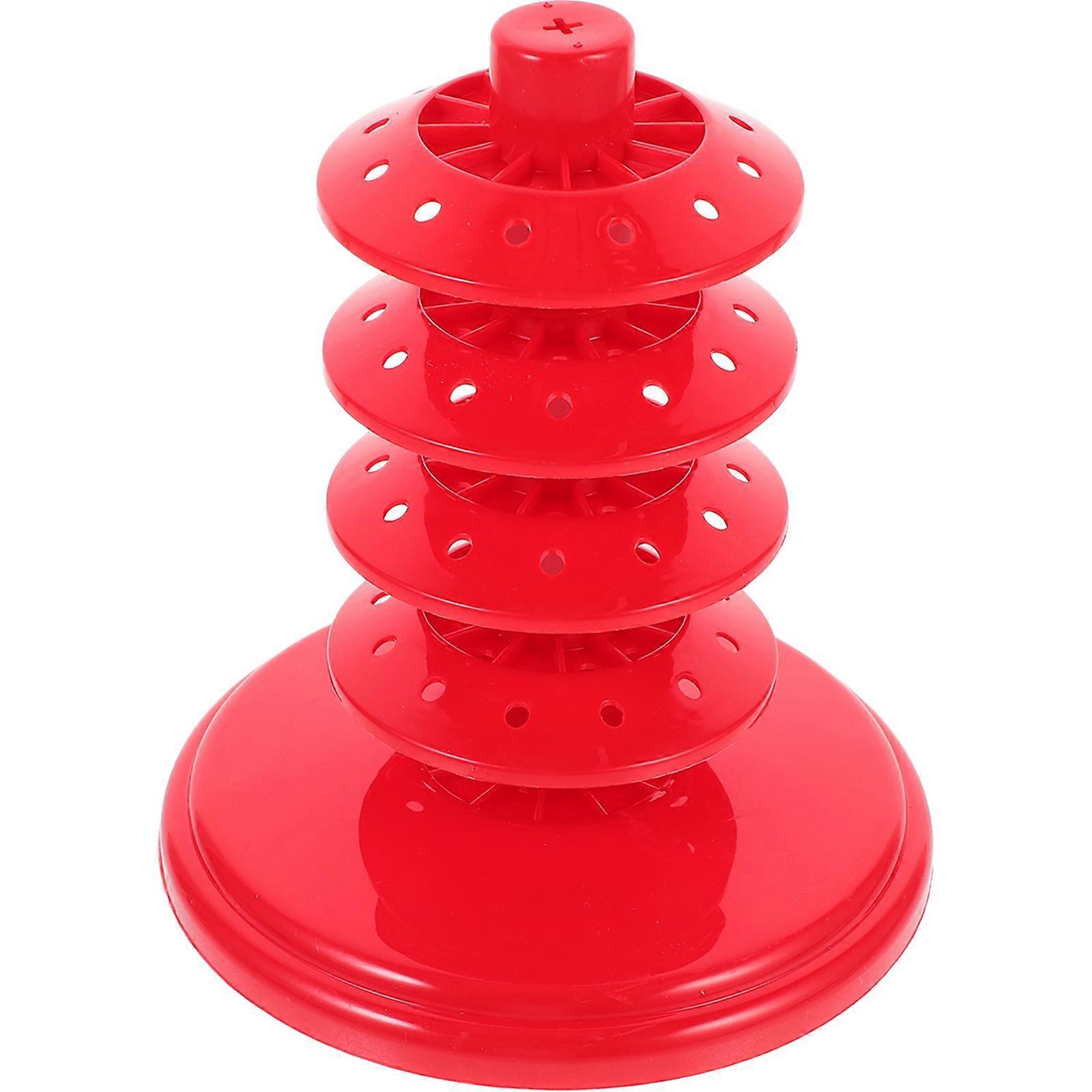 Sammel-lutscherständer, Wiederverwendbarer Lutscherhalter, Tisch-präsentationsständer, Lutscher-zubehör-17.00x13.50x13.50cm-red