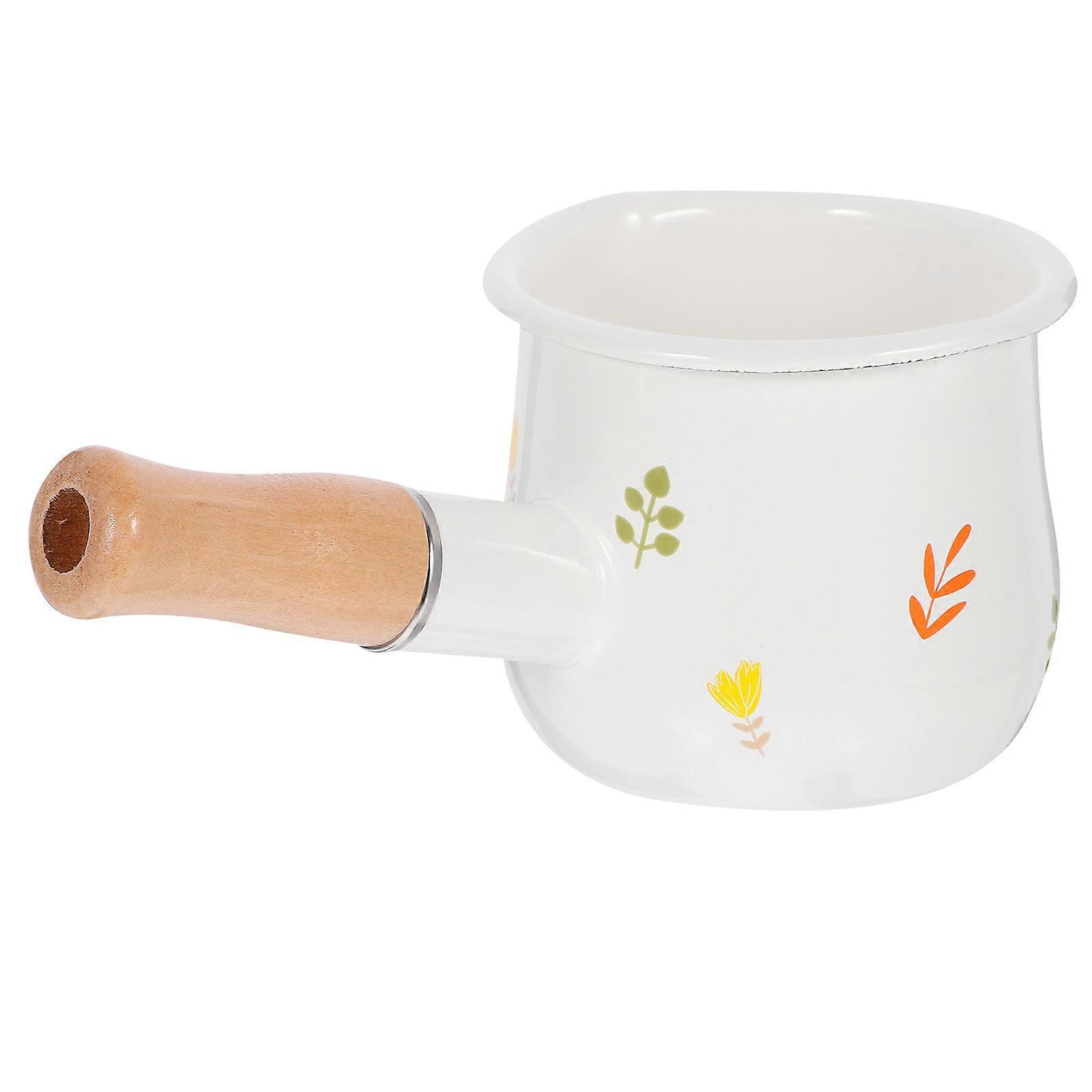 Haushaltsmilchtopf, Mini-milchtopf, Hitzebeständiger Milchtopf, Kleiner Suppentopf, Stielkasserolle-19.00x10.70x9.00cm