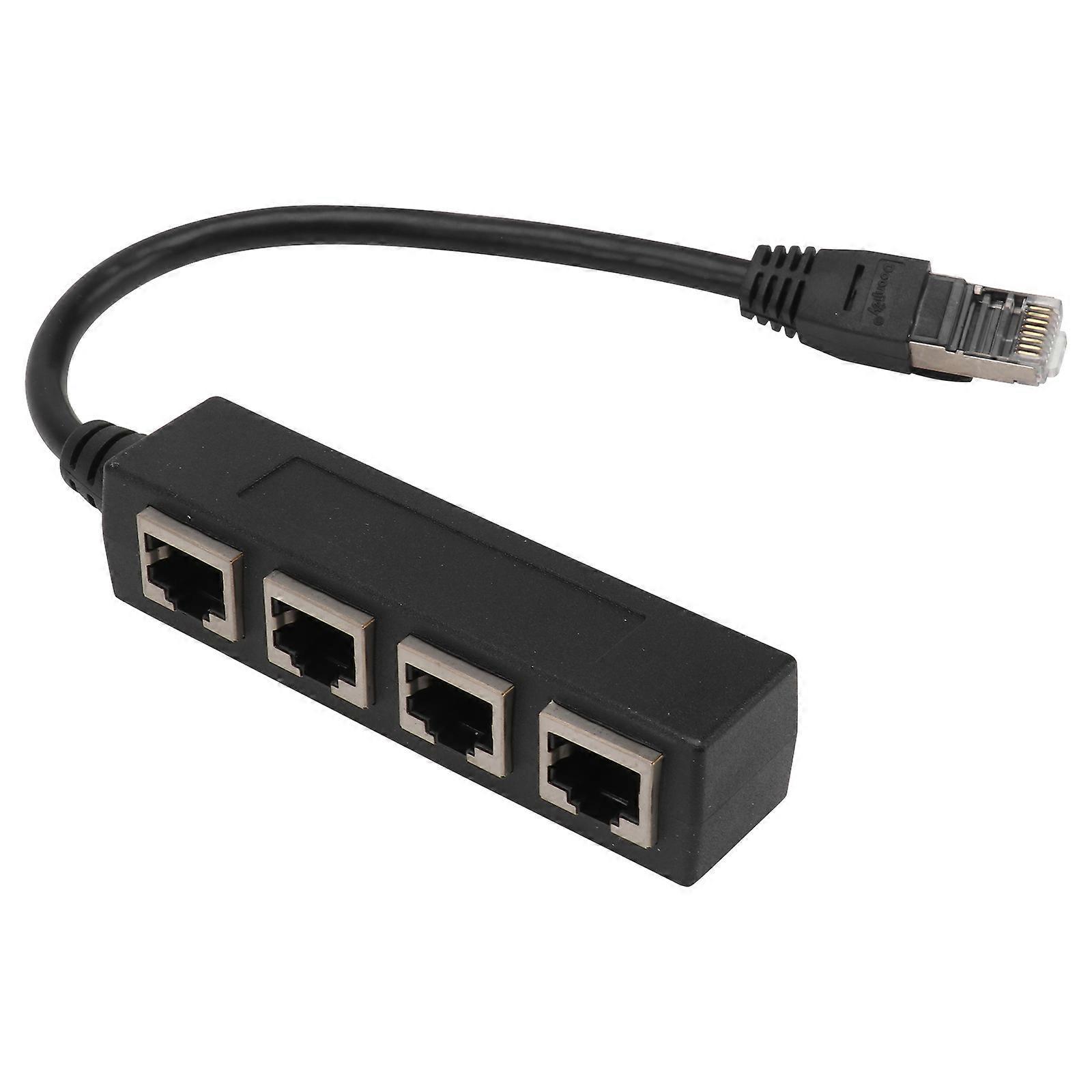 Stück 4-slot-netzwerk-splitter Rj45 Netzwerkverteiler Heimnetzwerk-splitter-30x2.5cm-black