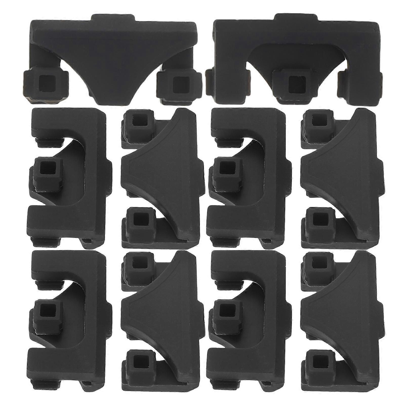 10 Stück Dreieckige Stoßdämpfer Für Heißluftfritteusen, Ersatz-stoßdämpfer Für Grillpfannen In Heißluftfritteusen-3.00x1.50x0.80cm-black