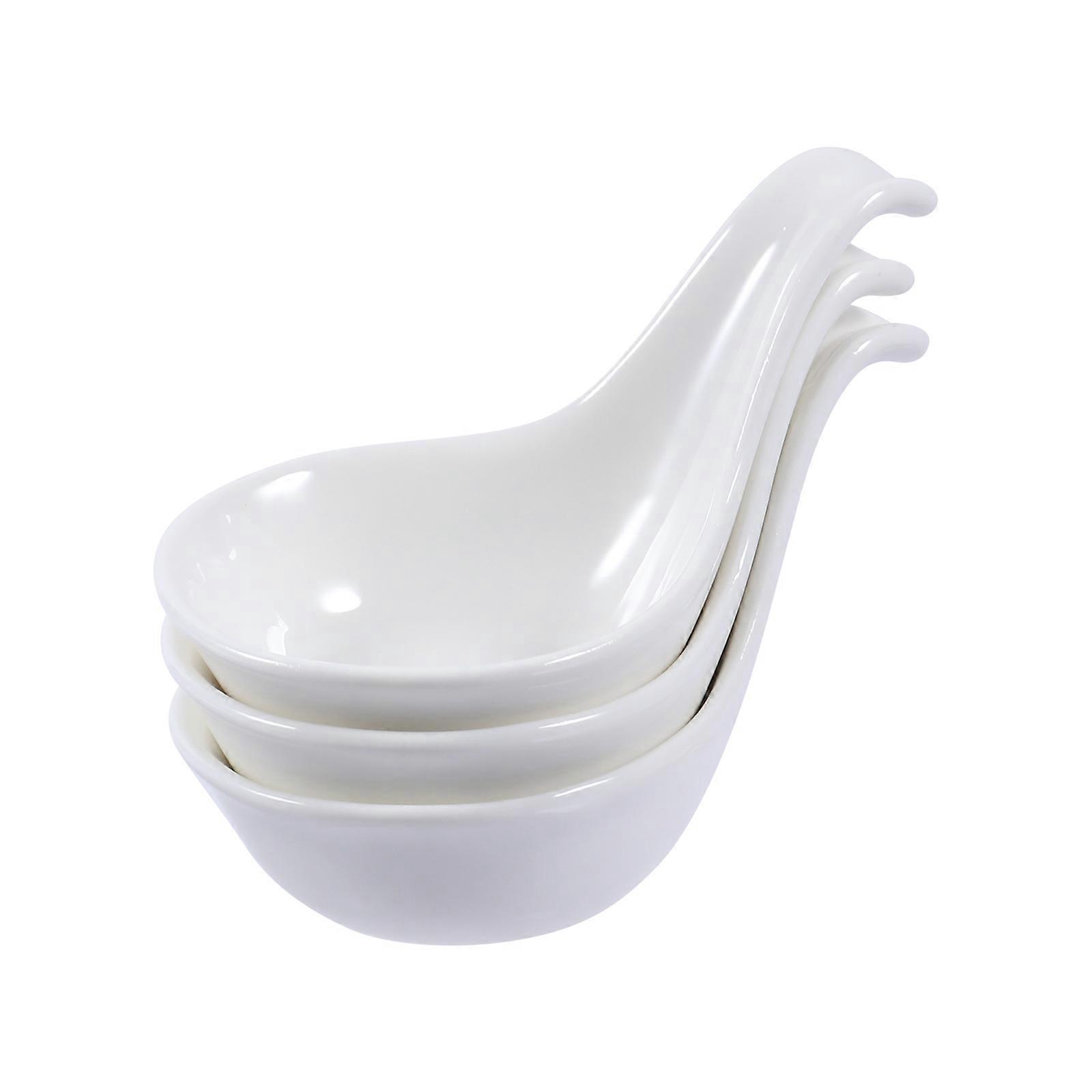 3-teiliges Keramik-saucenschälchen-set, Kreativer Kaviarlöffel, Teller Mit Schwarzem Trüffel Und Gänseleber.-10x5.5x2cm-white