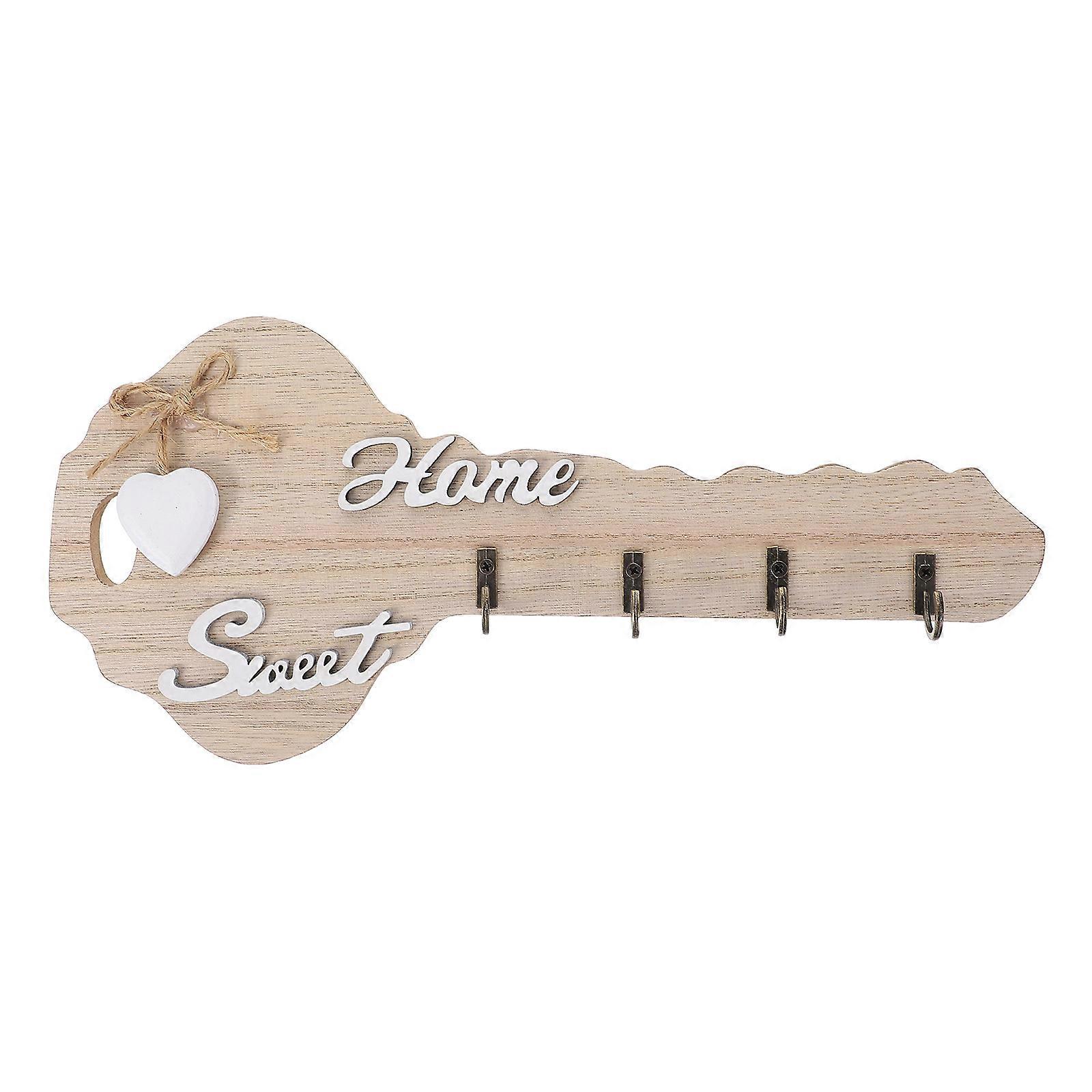 Stück Holzhaken In Schlüsselform, Retro-wandhaken, Wanddekoration Aus Holz-30.50x14.00x0.80cm