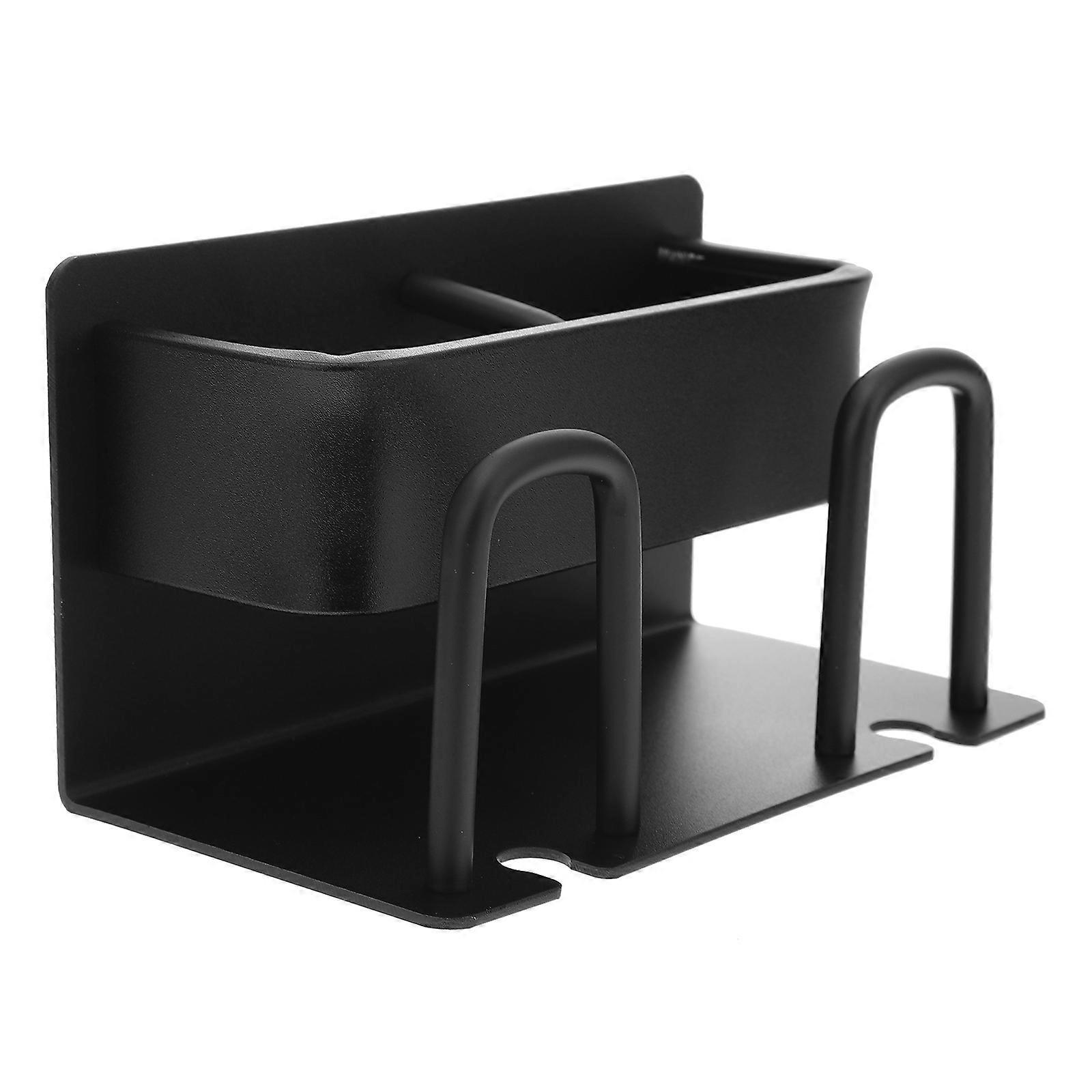 Wandmontierter Zahnbürstenhalter, Halter Für Zahnbürsten Und Zahnpastabecher Im Badezimmer-14x8cm-black