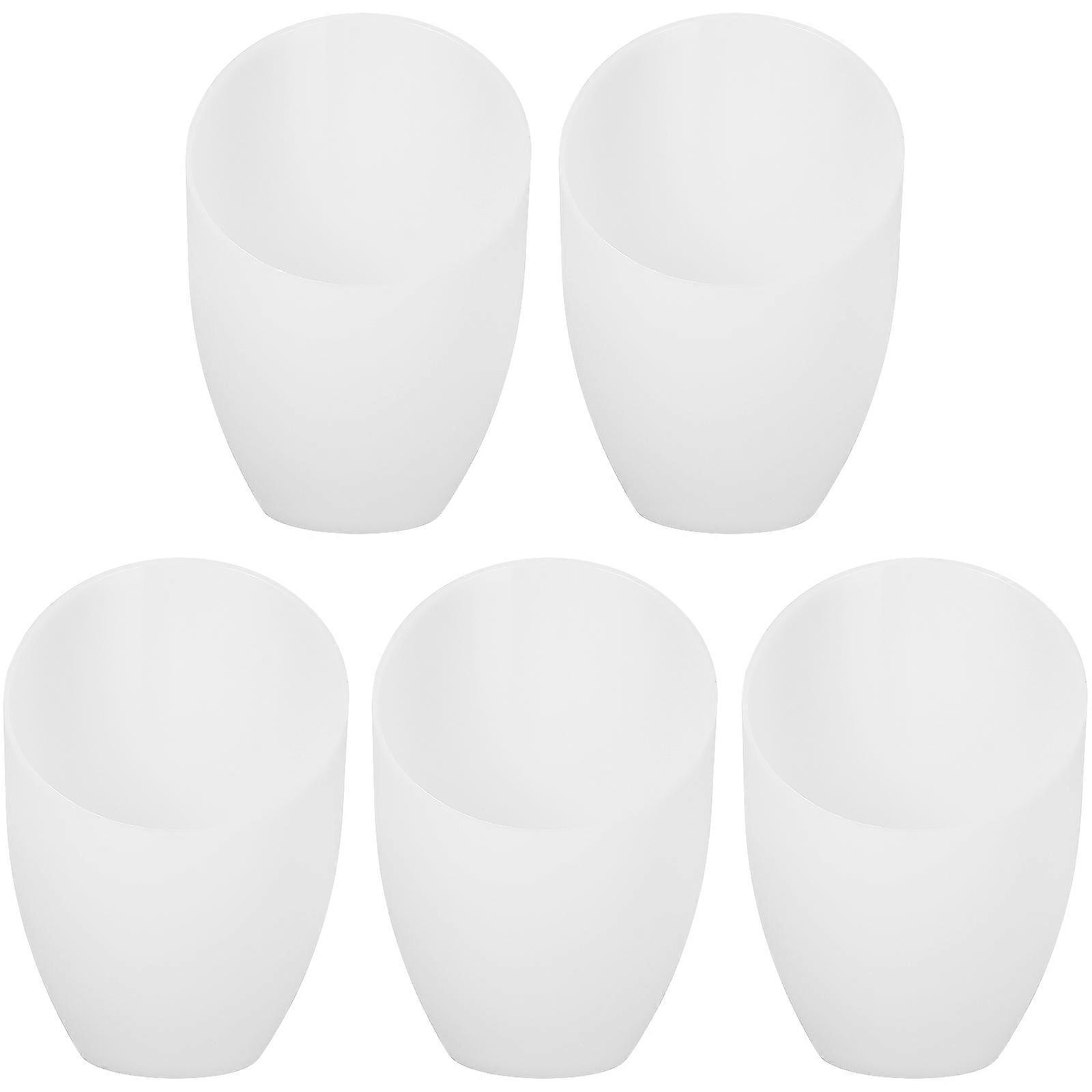 5er-pack Lampenschirme Mit Schrägem Kopf, Lampenabdeckung Aus Kunststoff, Lampenzubehör-13.6x11x3.5cm-white