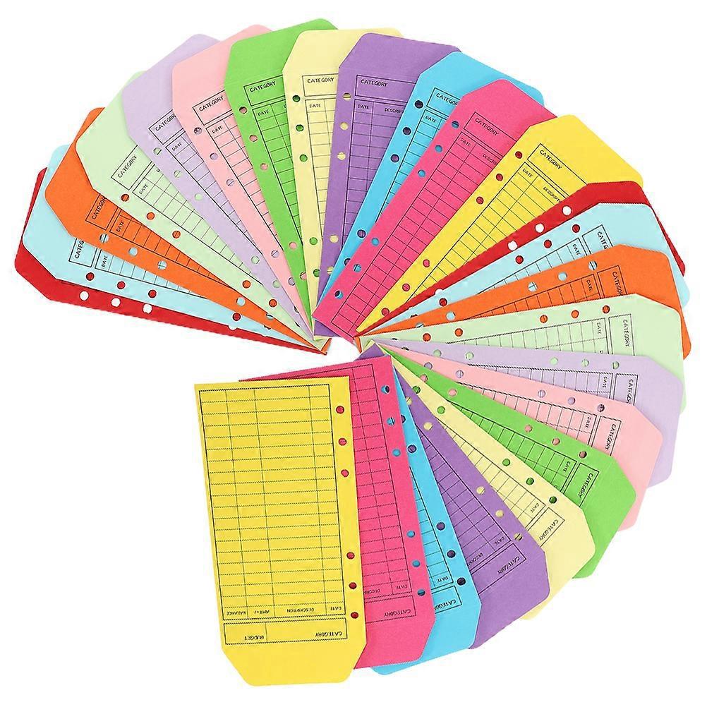 24 Stück Ringbuch-geldumschläge, Lose Blätter, Budgetumschläge, Dekorative Geldumschläge, Ringbuchzubehör-16.50x8.80x0.02cm