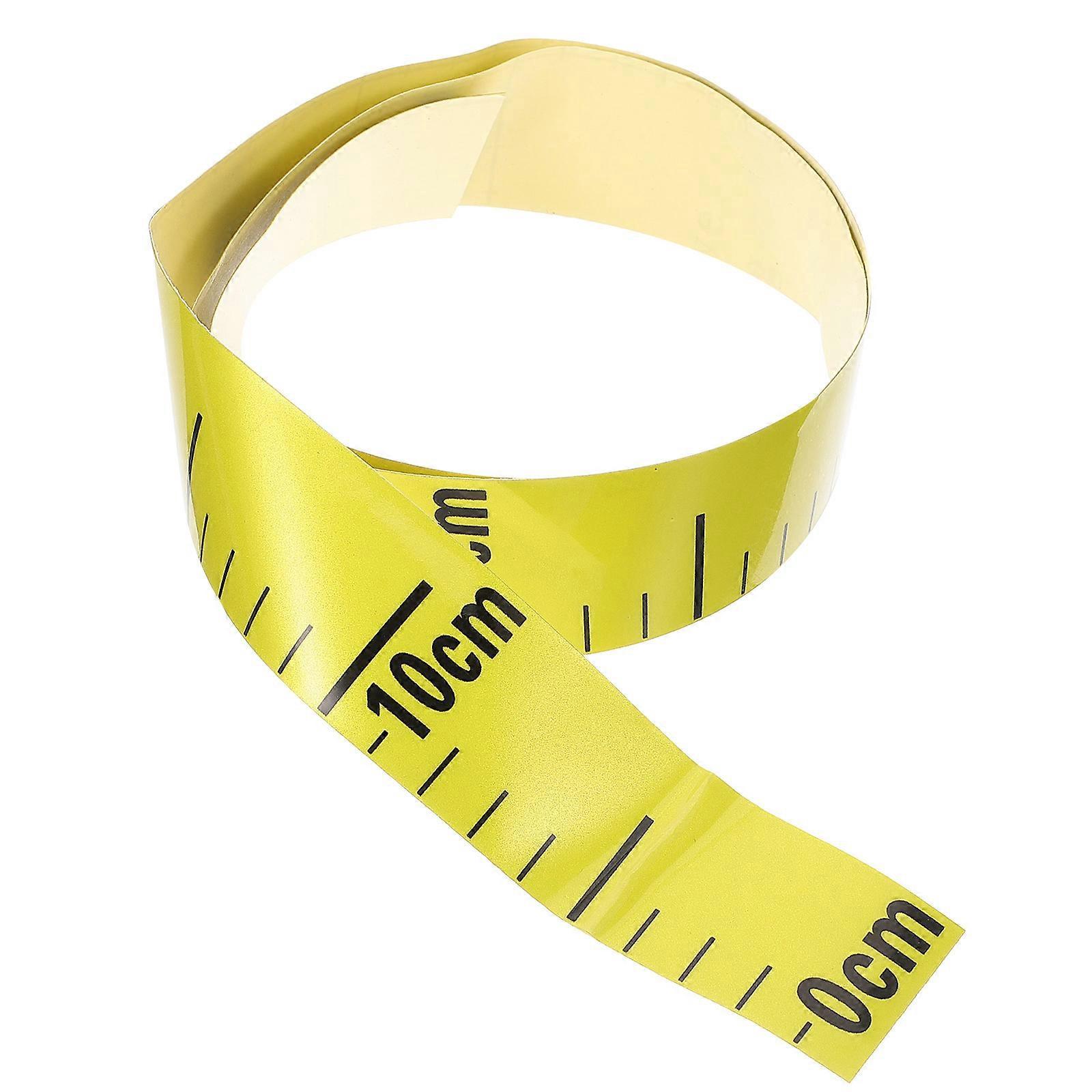 Selbstklebender Skalen- Und Messgeräteaufkleber, Messetikett, Wasserstandsanzeiger, Reflektierender Messaufkleber-100.00x3.50x0.10cm-yellow