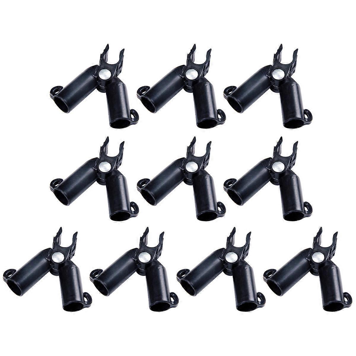 10 Stück Verstellbare Pflanzenverbinder 0-70 Grad, Kunststoff-pflanzenstabverbinder-7.2x3.2x1.6cm-black