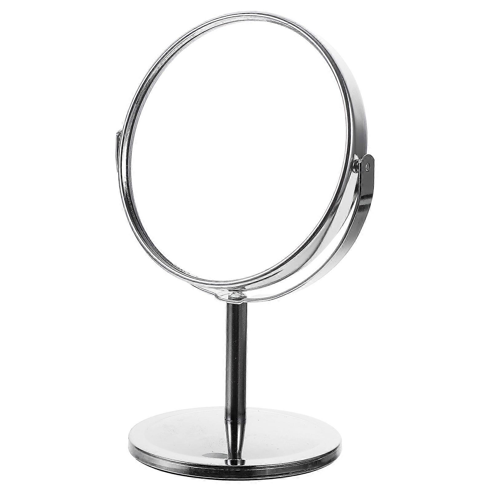 Tisch-schminkspiegel, Doppelseitiger, Drehbarer Kosmetikspiegel Für Make-up-16.50x11.00x7.80cm-silver