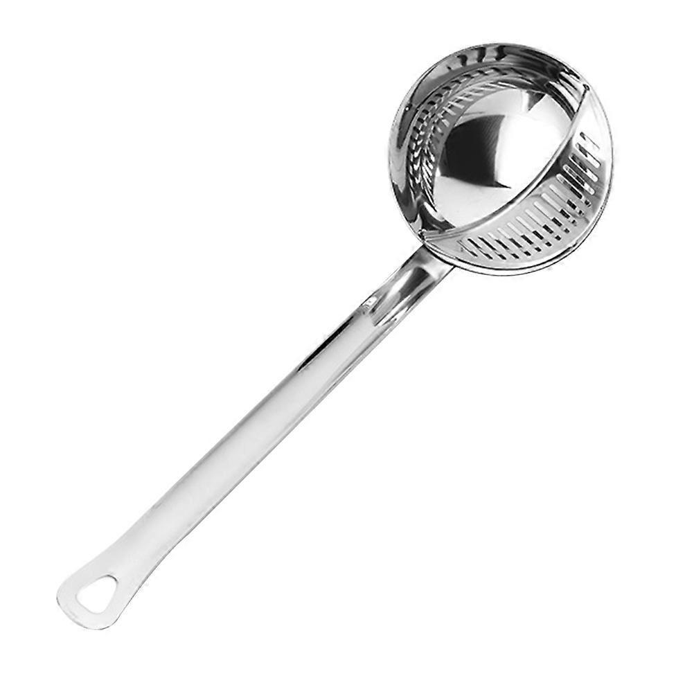 Stück Fettfilterlöffel Mit Edelstahlgriff, Getränkelöffel, Suppenlöffel, Ölfilterschaufel-27.2x7.8x5cm-silver