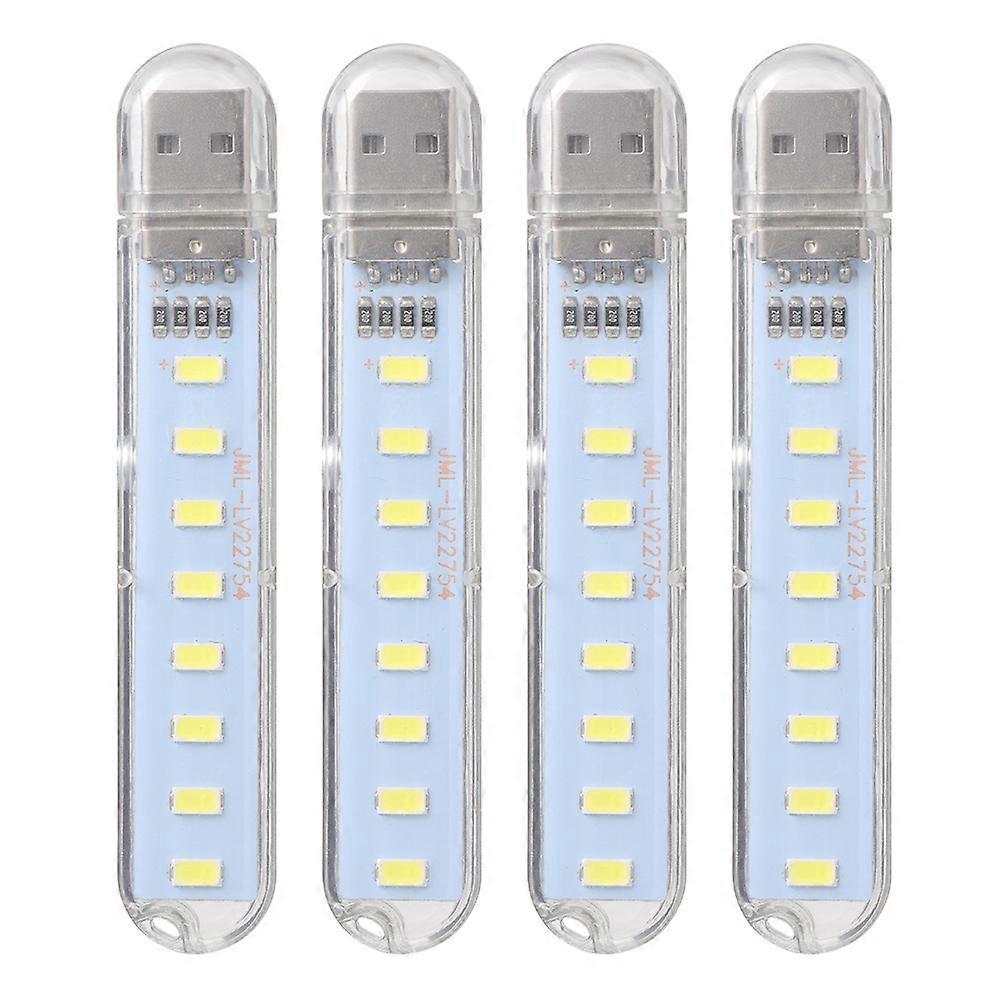 4er-pack Led-nachtlicht, 8-led-mini-schreibtischlampe, Leselampe, Zubehör-10.10x1.80x0.50cm